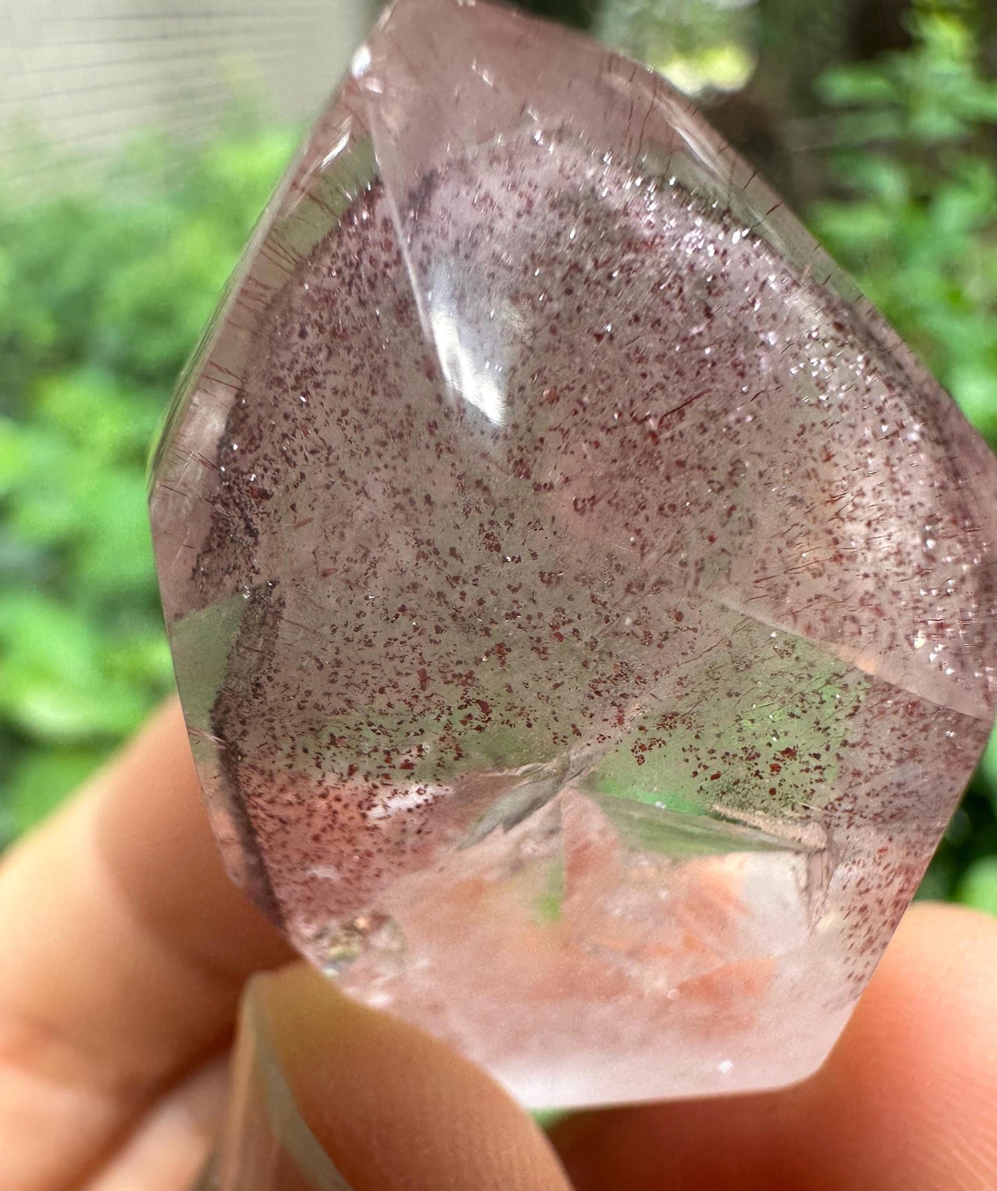 Dazzling Clear Super 7 Amethyst Quartz Crystal Point-polished/Specimen/Super energy Healing Crystals/Reiki-22 g