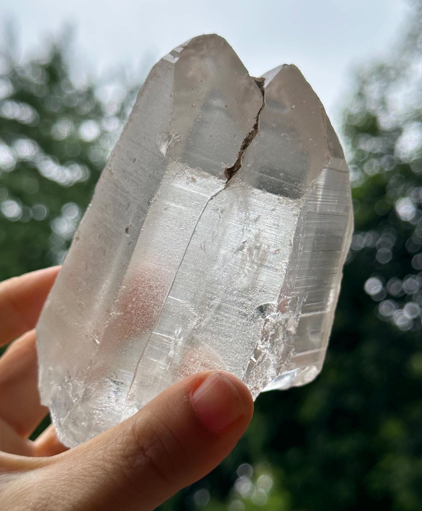 Natural Tantric Twins Quartz Crystal Point/Lemurian Seeds Crystal/Soulmate Crystal/Energy Crystal/Reiki/Healing/Meditation-589 g