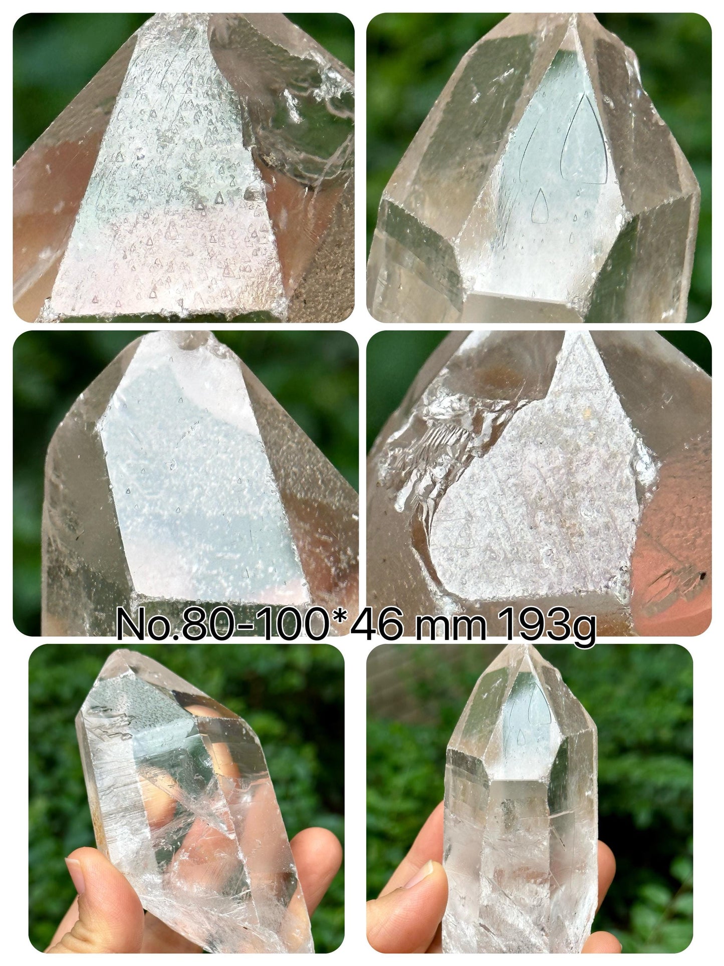 You Pick! Clear Himalayan Record-keeper Quartz Crystal/Triangle Record-keeper Marks Crystal/Energy Crystal/Reiki/Healing Crystal/Meditation