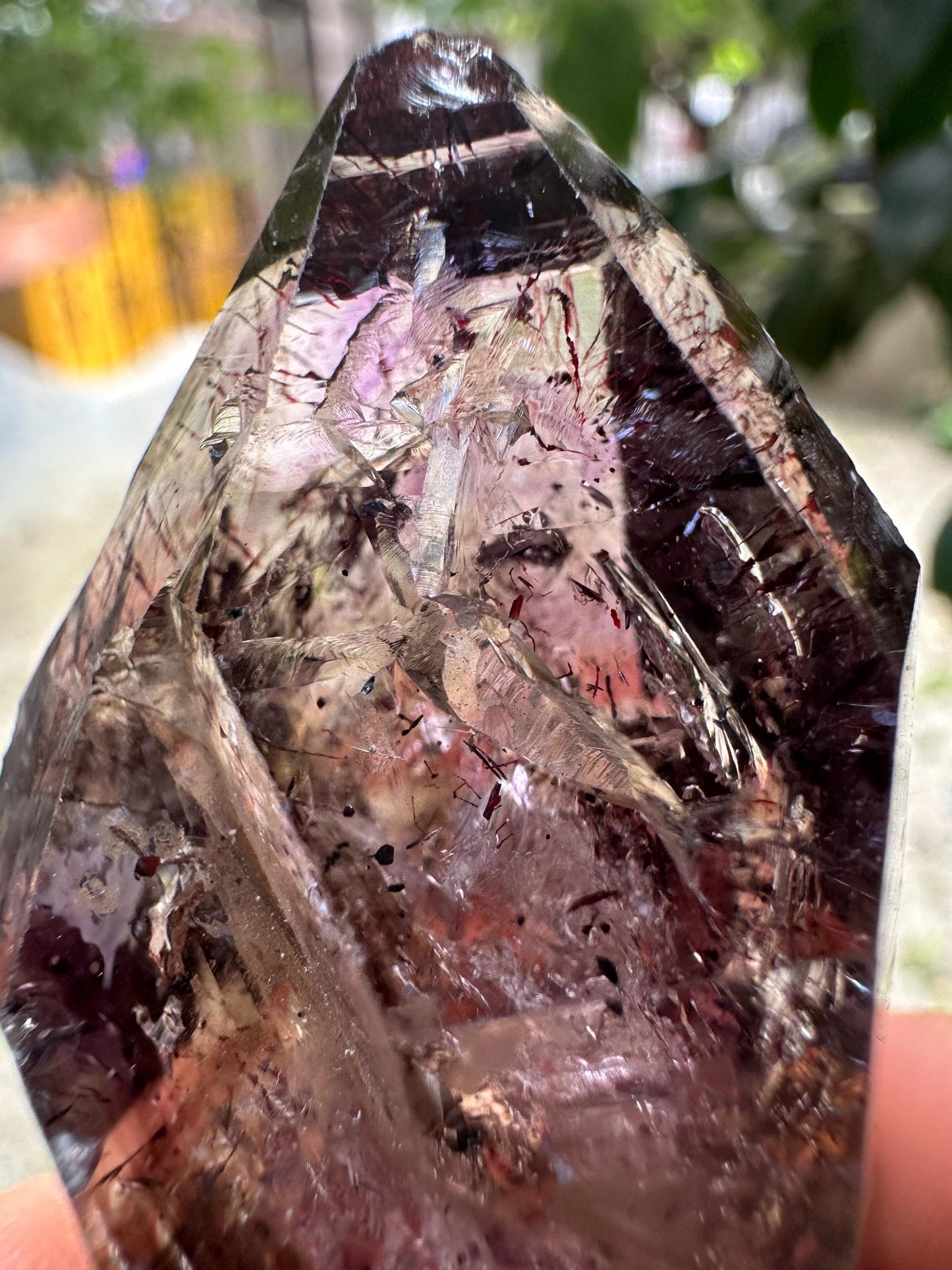 Rare Clear Super 7 Amethyst Quartz Scepter Crystal Point Pyramid Included/Specimen/Super energy Healing Crystal/Reiki- 67g