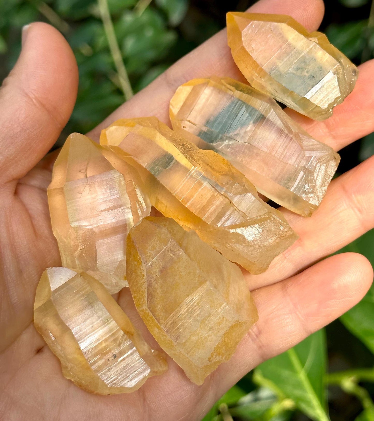 You Pick!Clear Golden Himalayan Quartz Aura Crystal/Hematite Rainbow Tibet Energy Crystal/Reiki/Healing/Meditation/Jewelry Making/Specimen