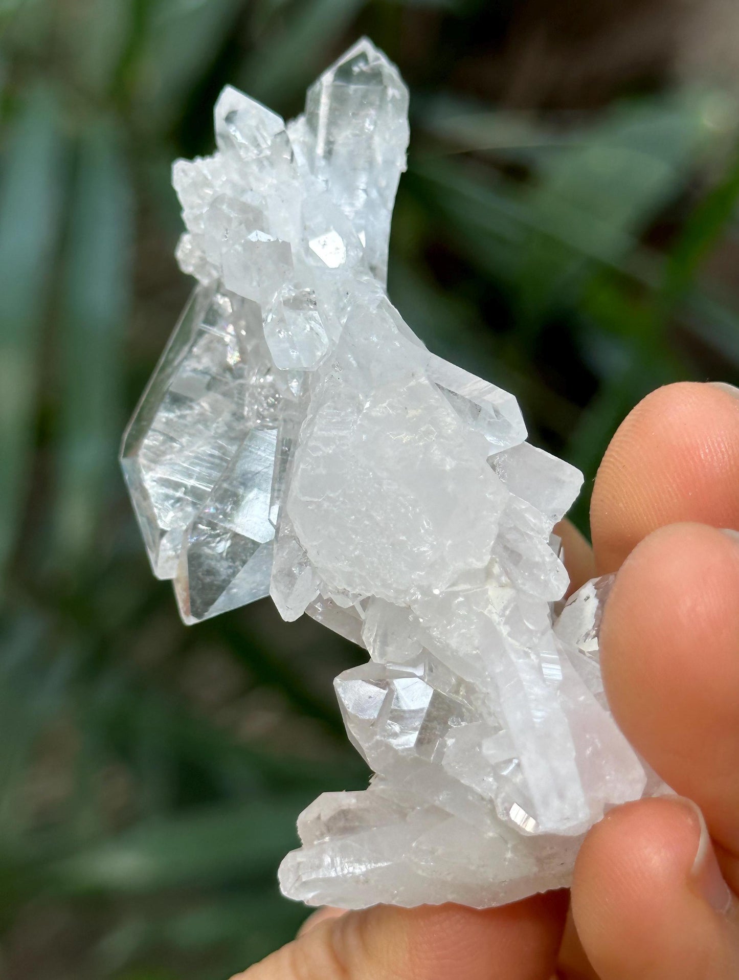 Clear Himalayan Faden Quartz Crystal from Pakistan/Double Terminated Crystal Cluster/Crystal Healing/Meditation/Worry Stone-54 g