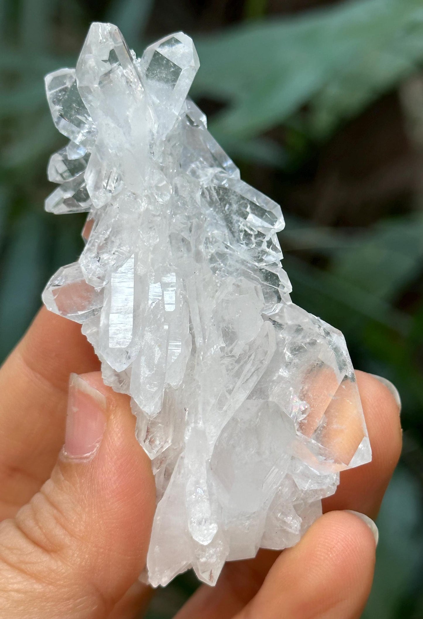 Clear Himalayan Faden Quartz Crystal from Pakistan/Double Terminated Crystal Cluster/Crystal Healing/Meditation/Worry Stone-54 g