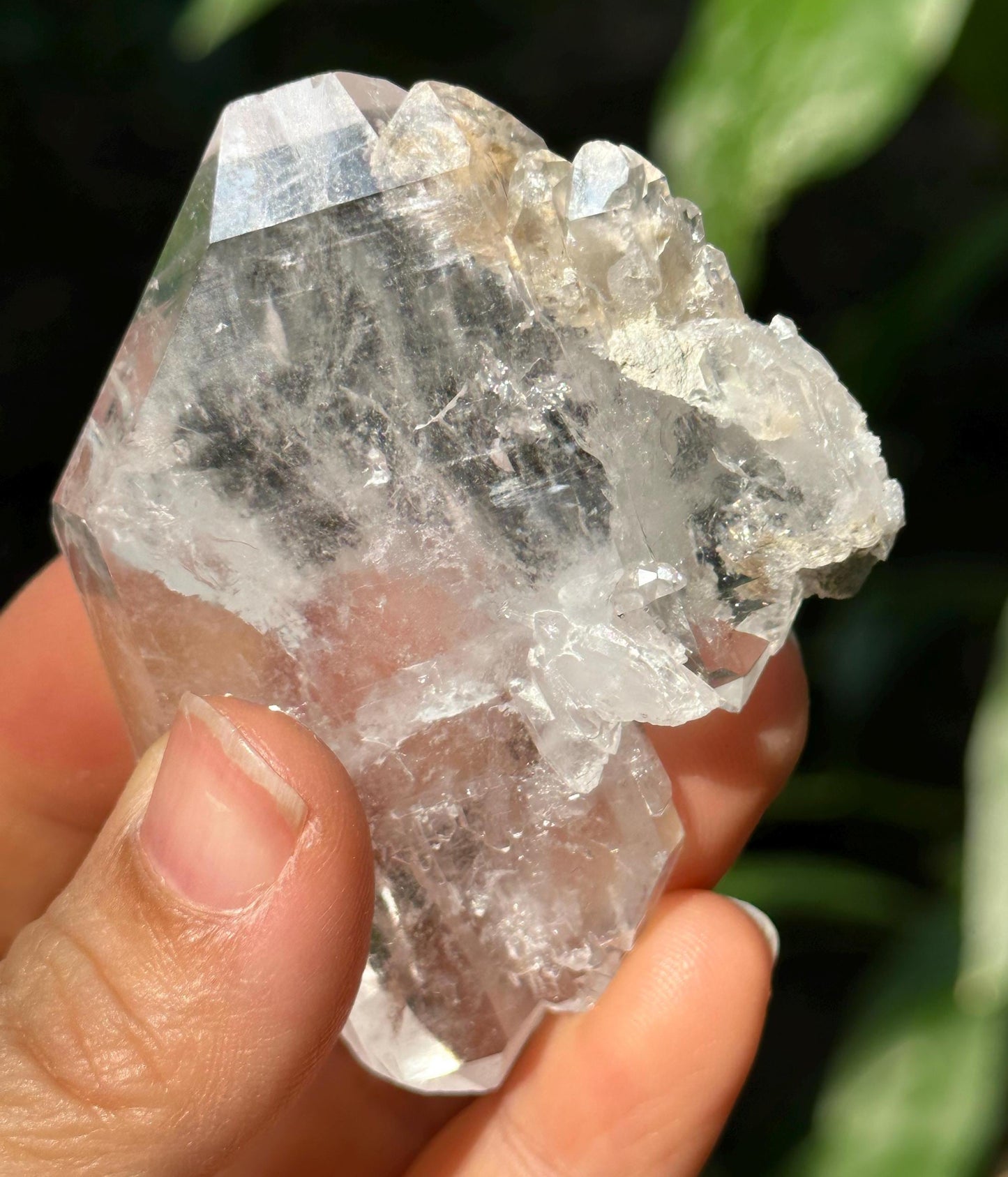 Himalayan Faden Quartz Crystal Double Terminated Tabular Crystal from Pakistan/Crystal Cluster/Crystal Healing/Meditation/Worry Stone-49 g