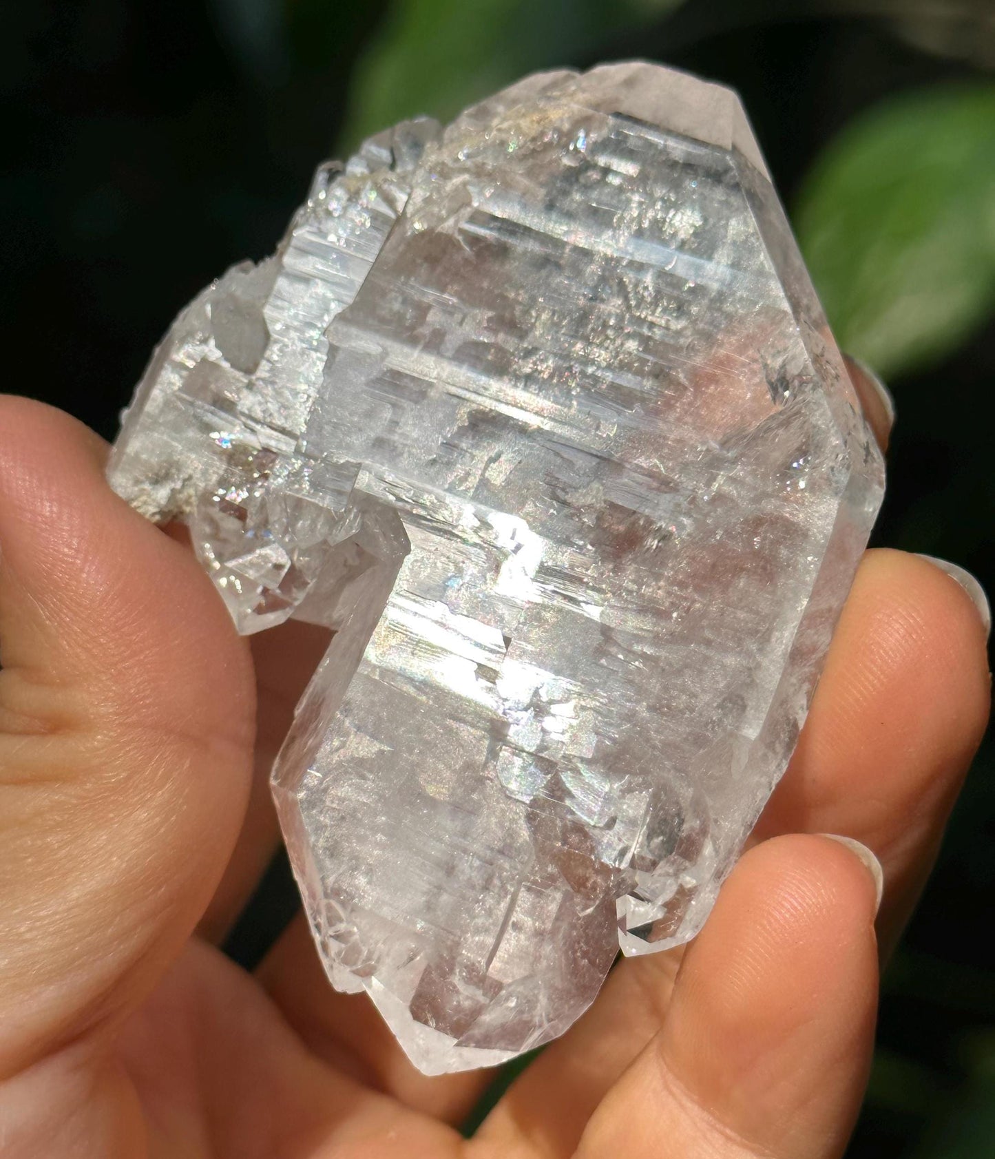 Himalayan Faden Quartz Crystal Double Terminated Tabular Crystal from Pakistan/Crystal Cluster/Crystal Healing/Meditation/Worry Stone-49 g