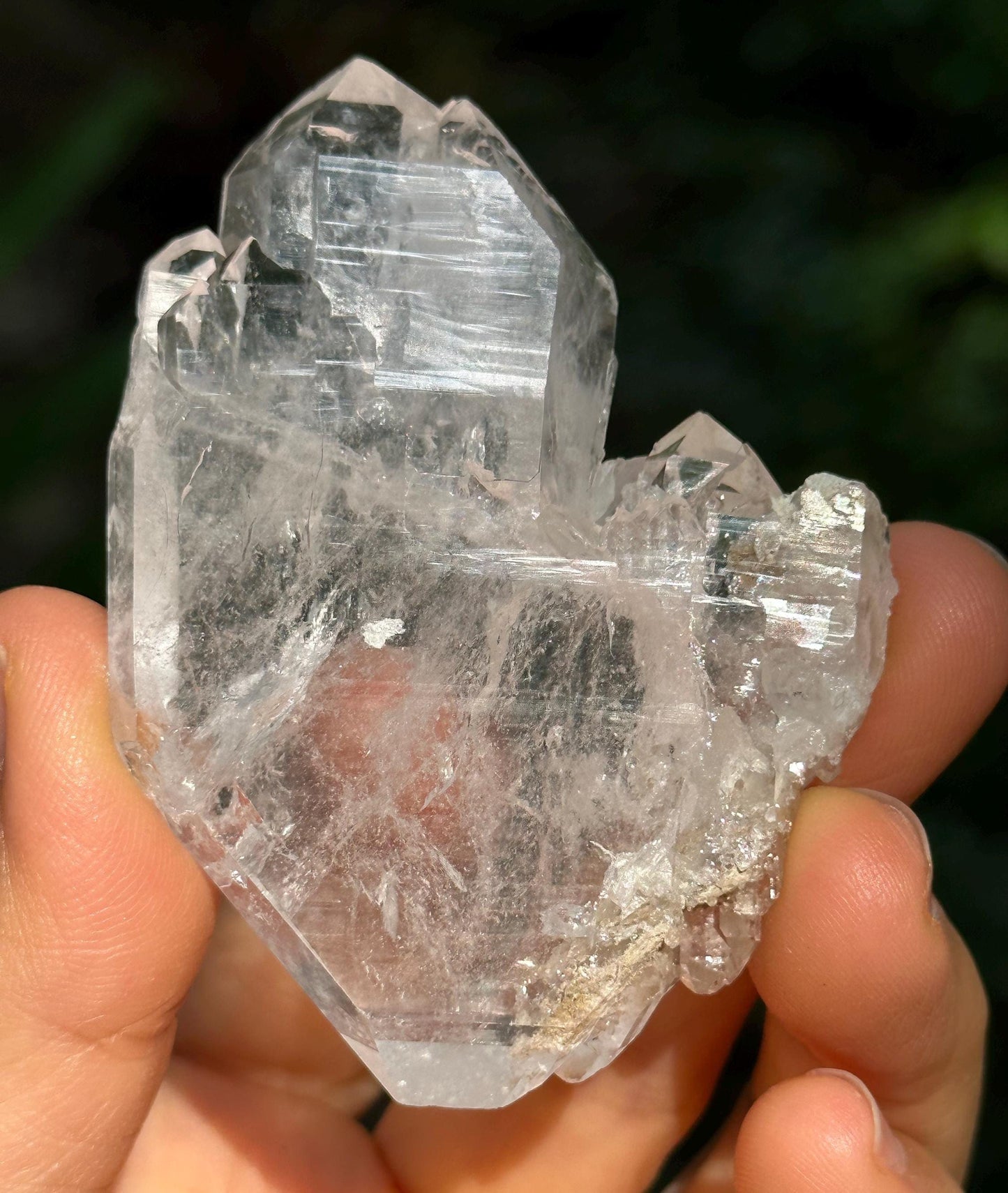 Himalayan Faden Quartz Crystal Double Terminated Tabular Crystal from Pakistan/Crystal Cluster/Crystal Healing/Meditation/Worry Stone-49 g