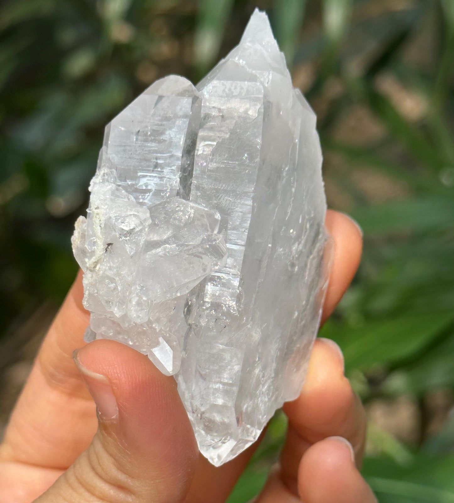 Double Terminated Himalayan Faden Quartz Crystal Tabular Crystal from Pakistan/Crystal Cluster/Crystal Healing/Meditation/Worry Stone-106 g