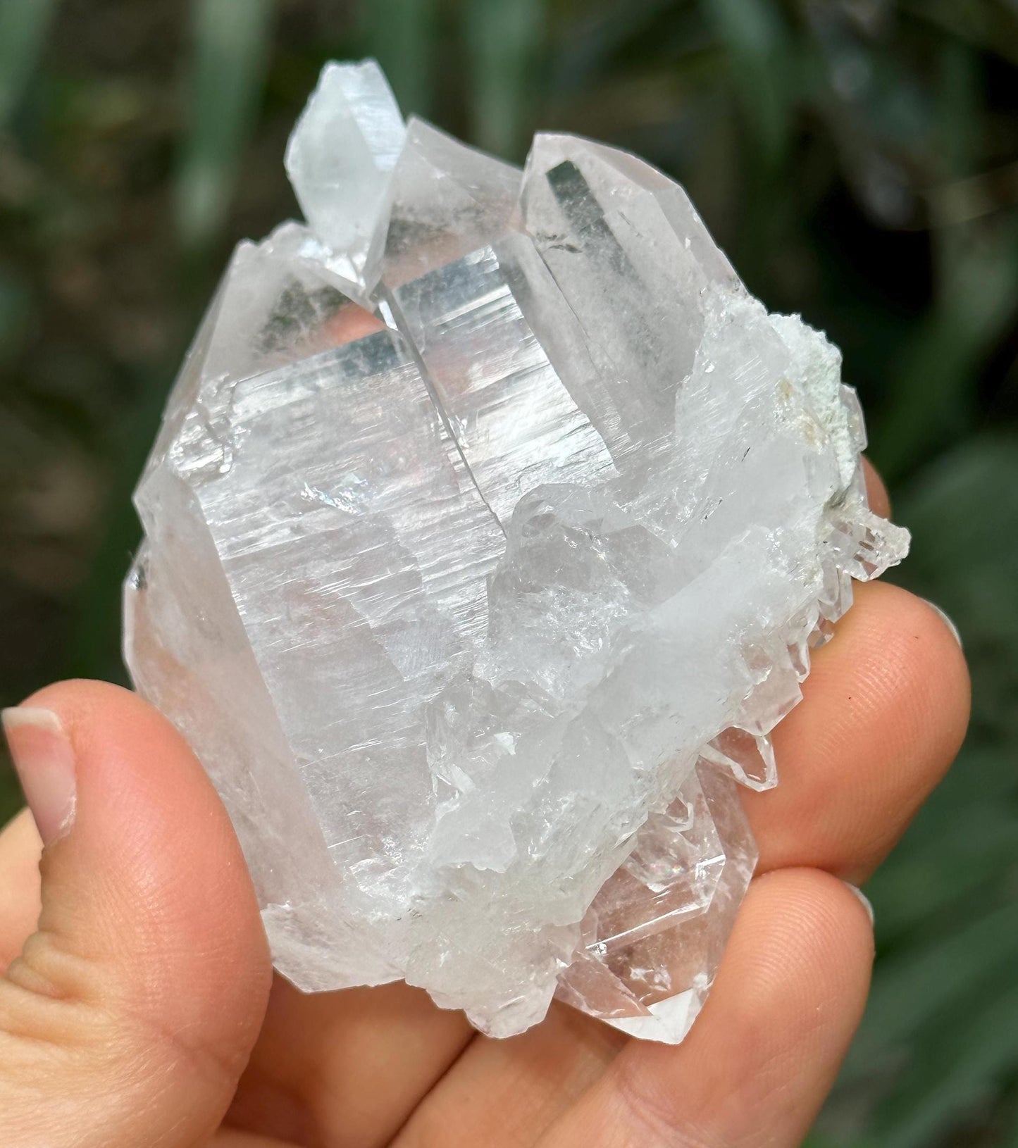 Double Terminated Himalayan Faden Quartz Crystal Tabular Crystal from Pakistan/Crystal Cluster/Crystal Healing/Meditation/Worry Stone-106 g