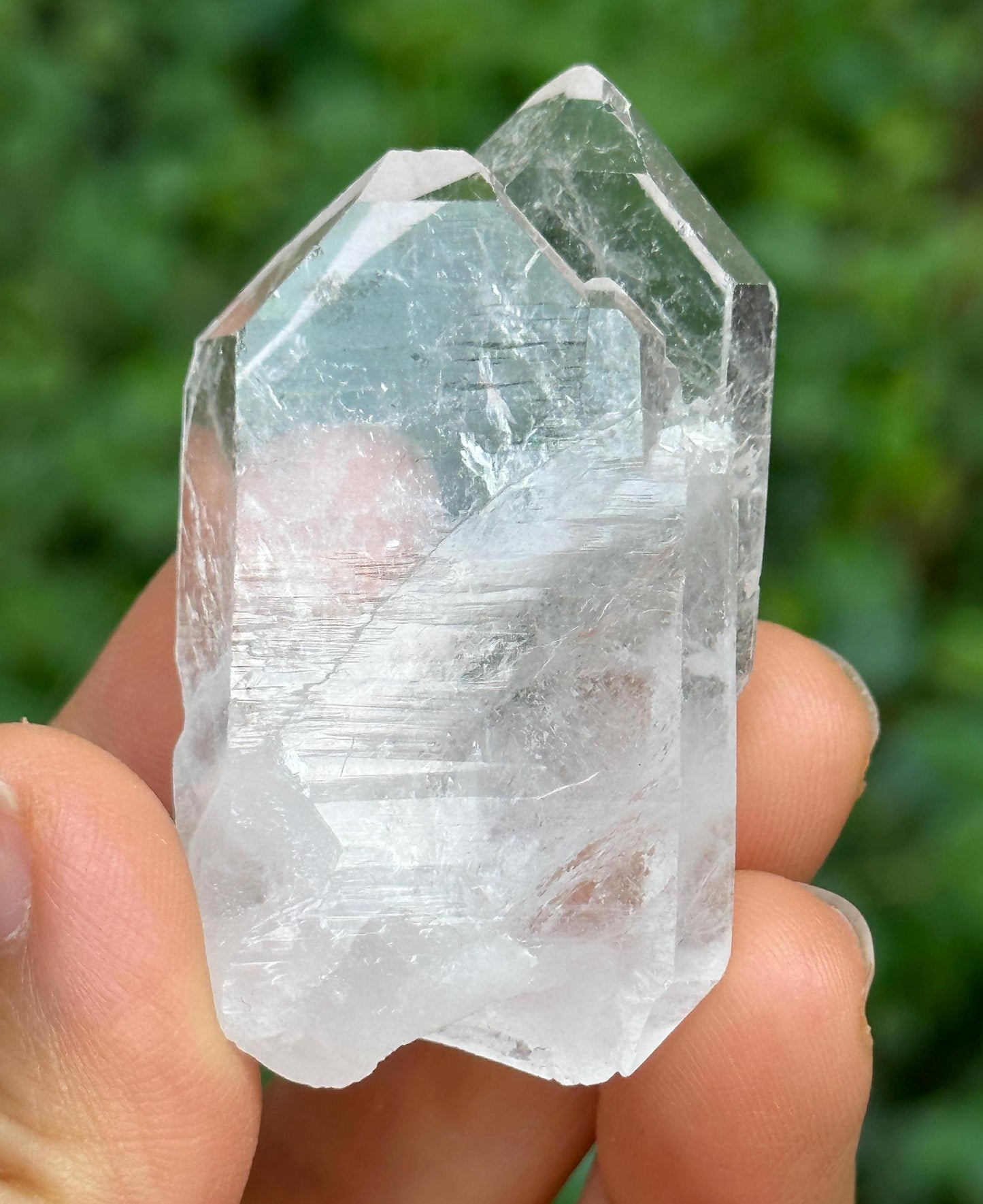 Himalayan Faden Quartz Crystal Double Terminated Tabular Crystal from Pakistan/Crystal Cluster/Crystal Healing/Meditation/Worry Stone-36 g