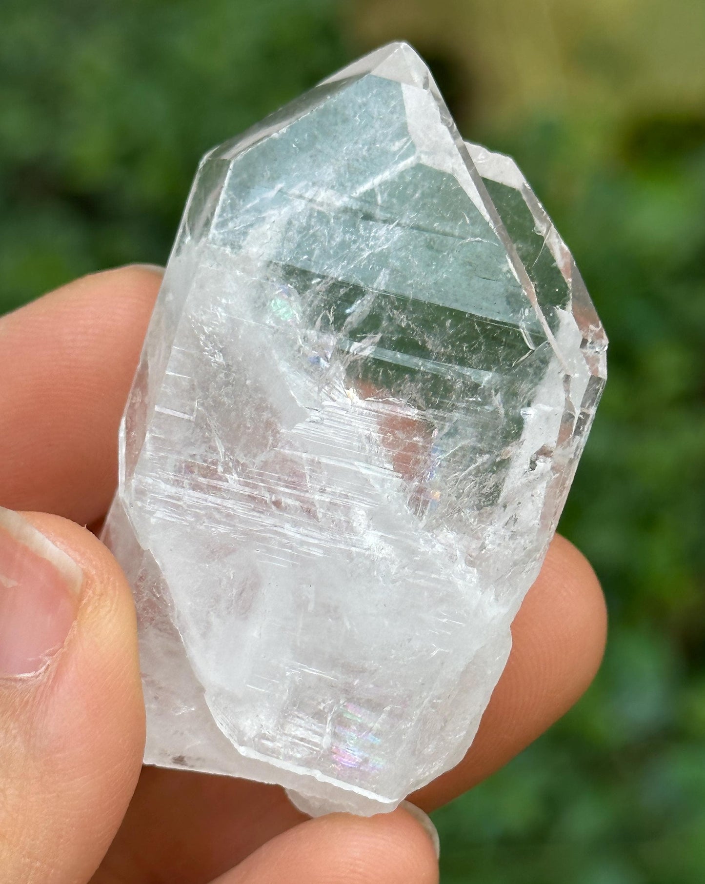 Himalayan Faden Quartz Crystal Double Terminated Tabular Crystal from Pakistan/Crystal Cluster/Crystal Healing/Meditation/Worry Stone-36 g