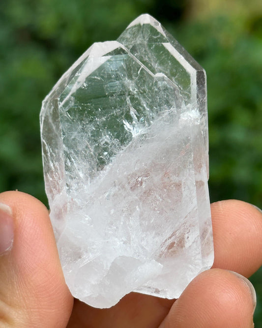 Himalayan Faden Quartz Crystal Double Terminated Tabular Crystal from Pakistan/Crystal Cluster/Crystal Healing/Meditation/Worry Stone-36 g