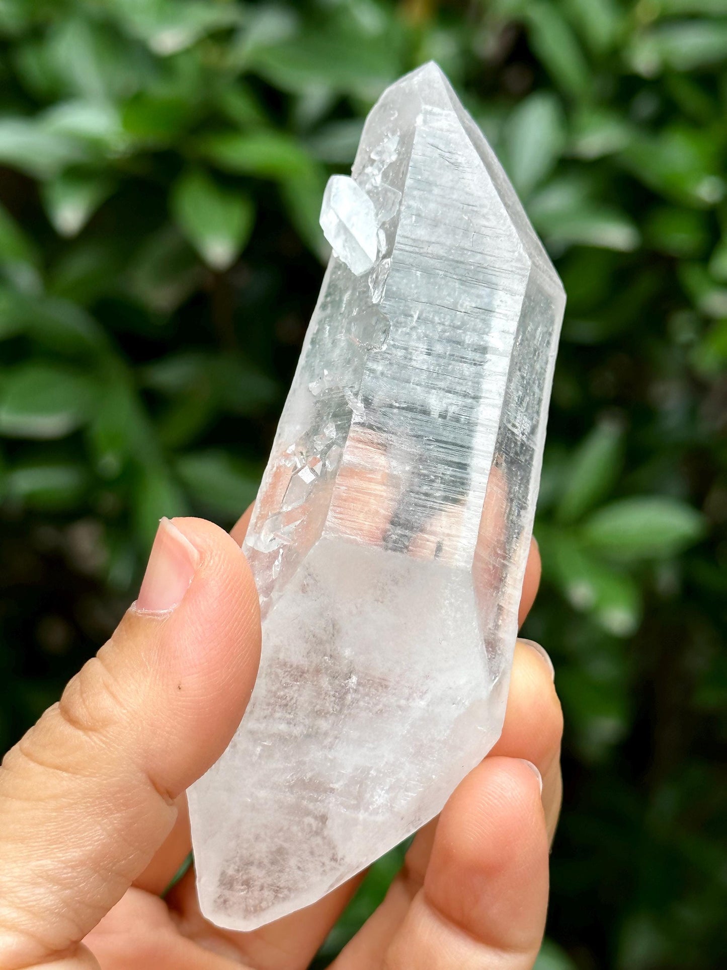 Natural Clear Double Terminated Lemurian Seeds Quartz Crystal Point/Energy Crystal/Healing Crystal/Meditation Crystal-95 g