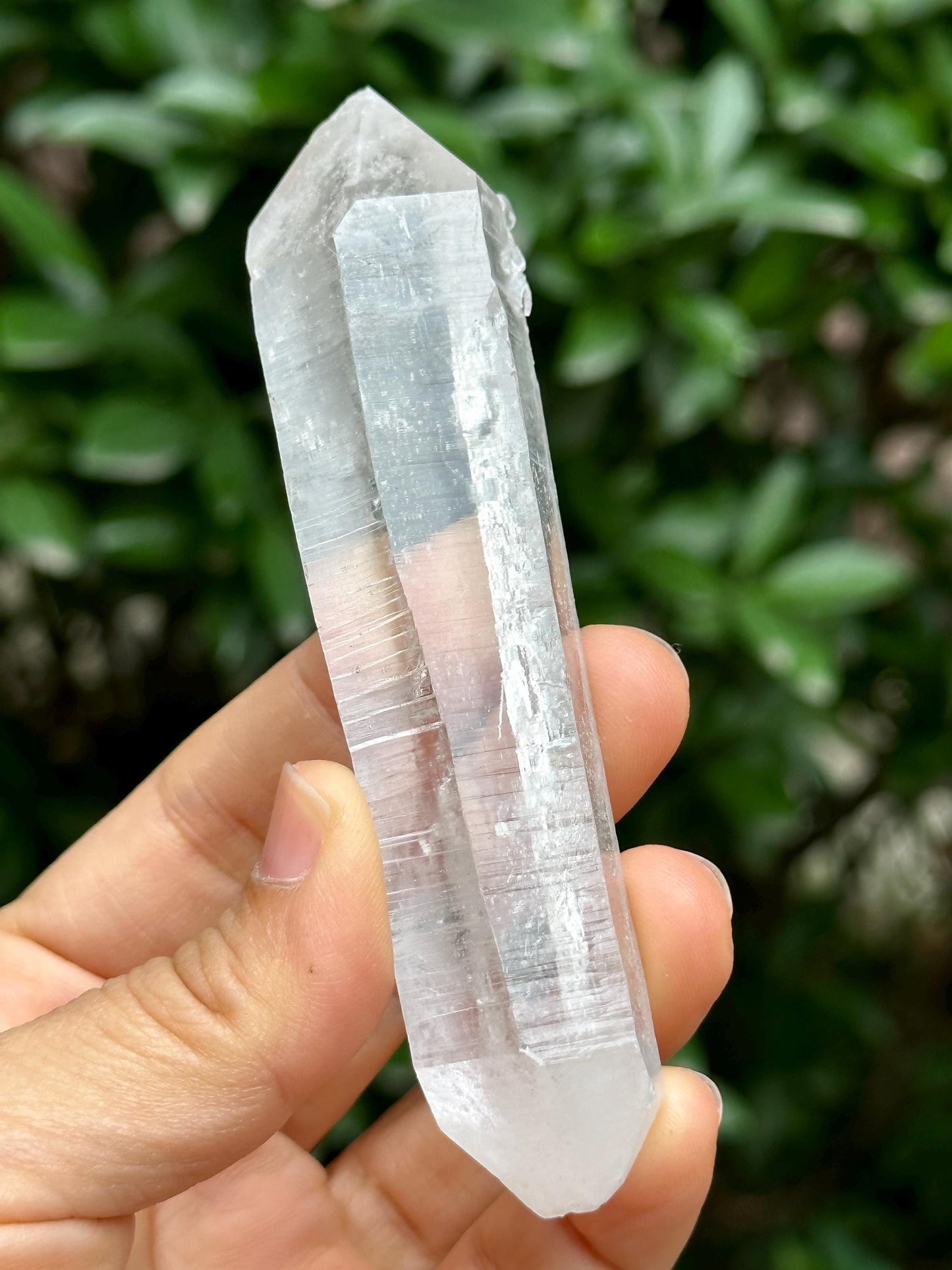 Clear Double Terminated Lemurian Seeds Quartz Crystal Point/Energy Crystal/Healing Crystal/Meditation Crystal-84 g