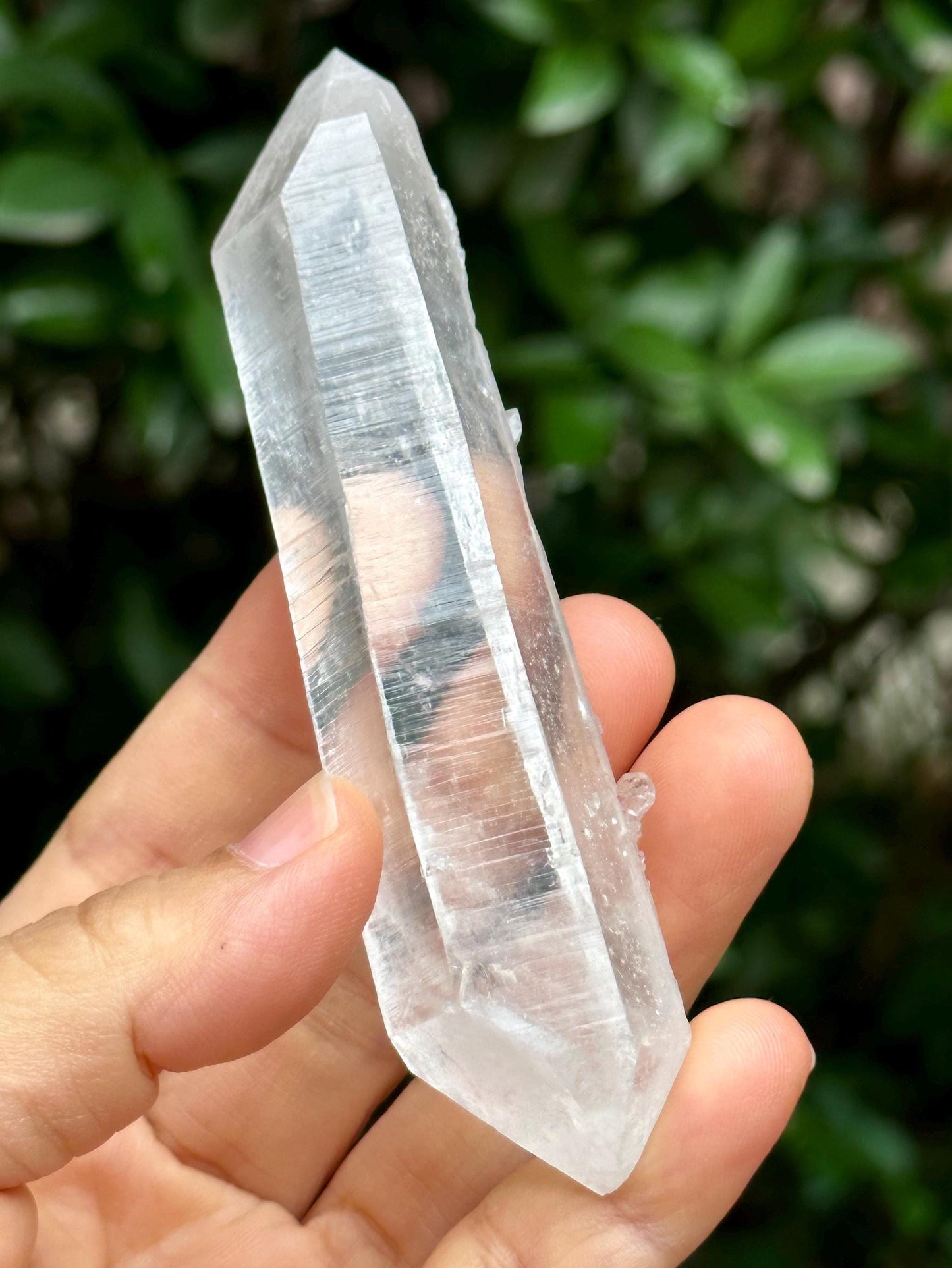 Clear Double Terminated Lemurian Seeds Quartz Crystal Point/Energy Crystal/Healing Crystal/Meditation Crystal-84 g