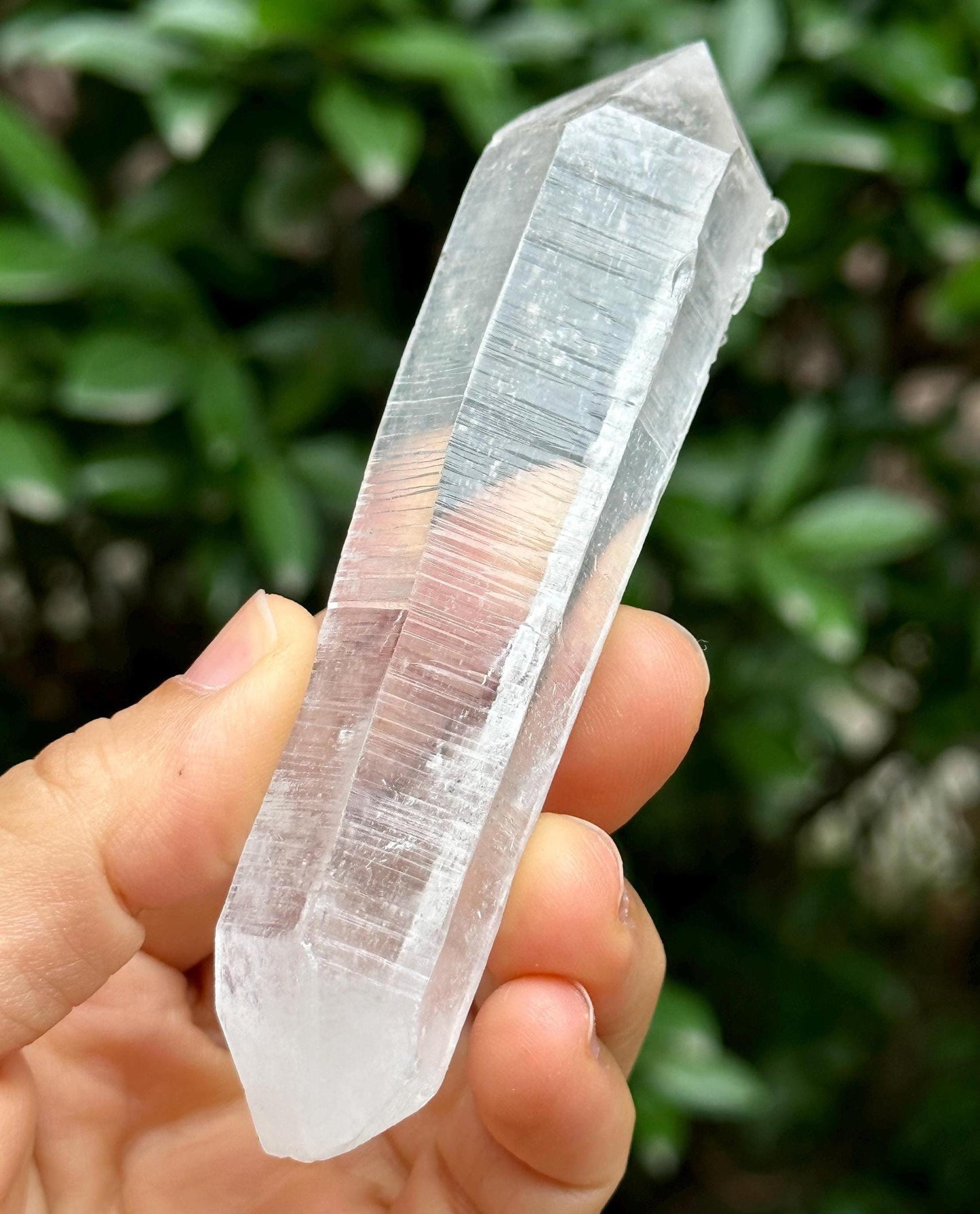 Clear Double Terminated Lemurian Seeds Quartz Crystal Point/Energy Crystal/Healing Crystal/Meditation Crystal-84 g