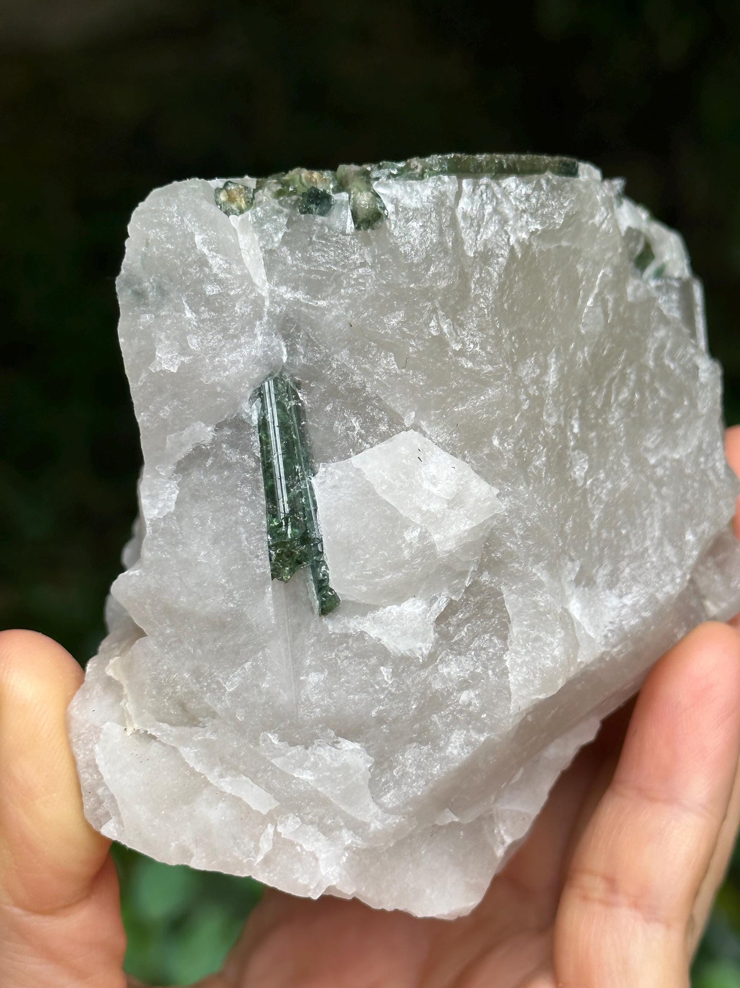 Rare Raw Green+Watermelon Tourmaline Grow With Smoky Quartz Crystal Stone/Rough Green Tourmaline Specimen/Collection/Meditation/Healing-528g