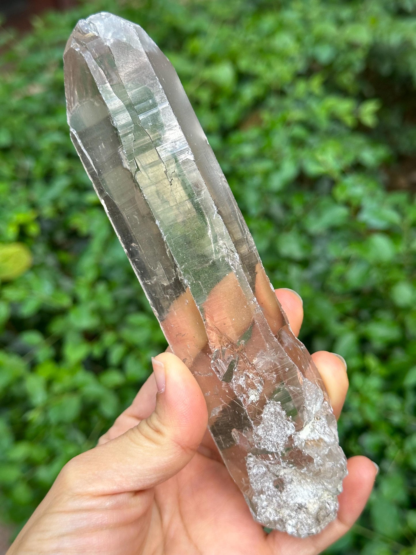 Special Offer! Natural Double Terminated Clear Smoky Macro-mosaic Quartz Crystal Point /Energy/Reiki/Healing/Meditation/Collection -305 g