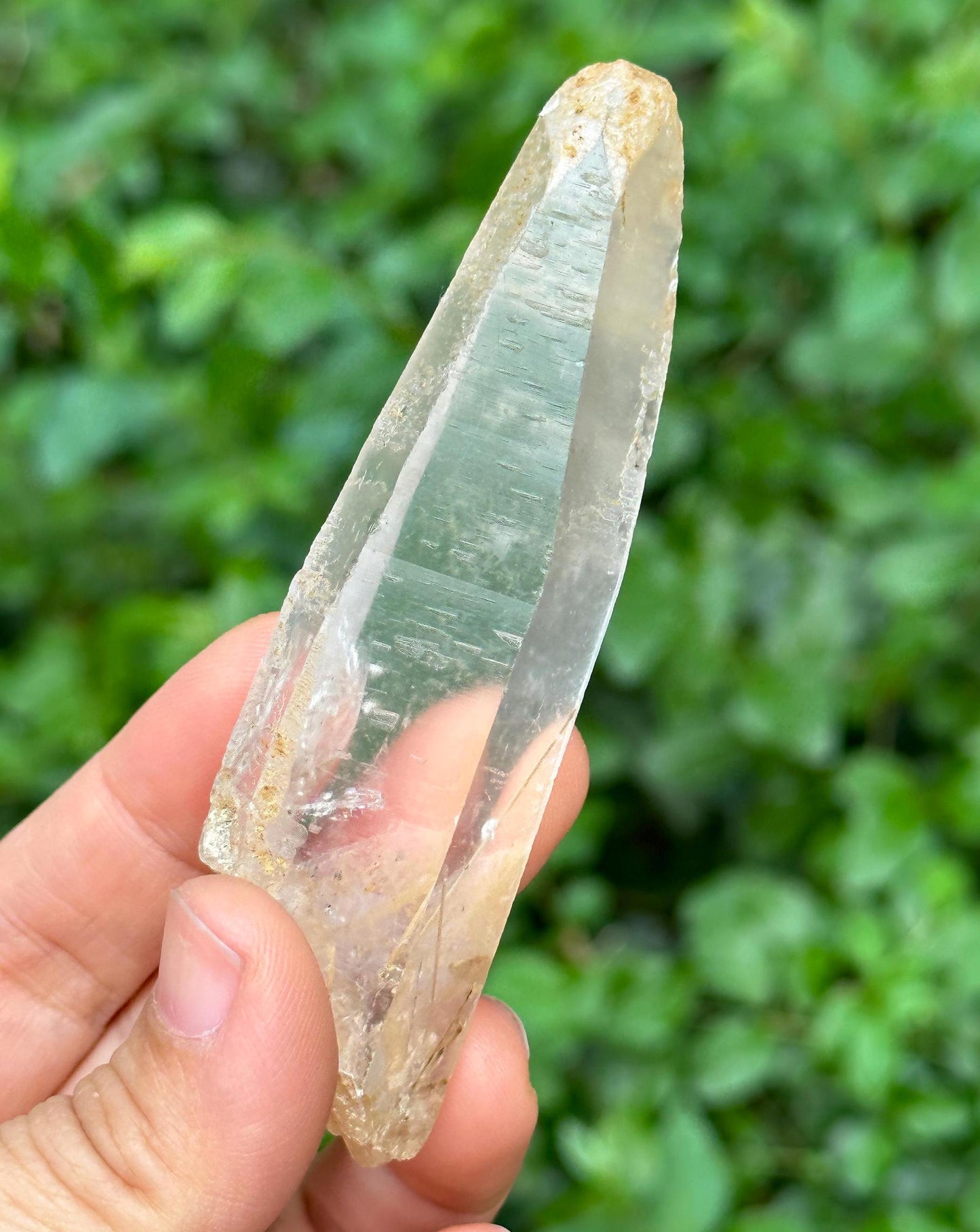 Clear Himalayan Lemurian Laser Quartz Crystal Wand Tourmaline Included/Energy/Crystal Reiki/Healing/Meditation/Crystal Collection-54 g