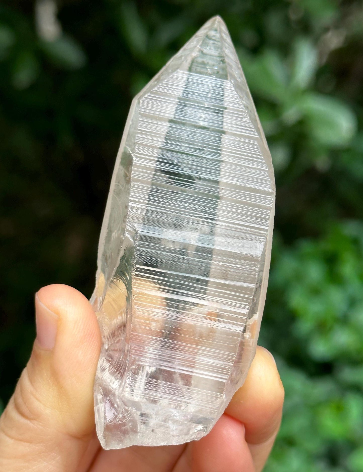 Rare Colombian Clear Lemurian Seeds Quartz Crystal/Clear Akashic Striation Energy Crystal/Reiki/Healing/Meditation-90 g