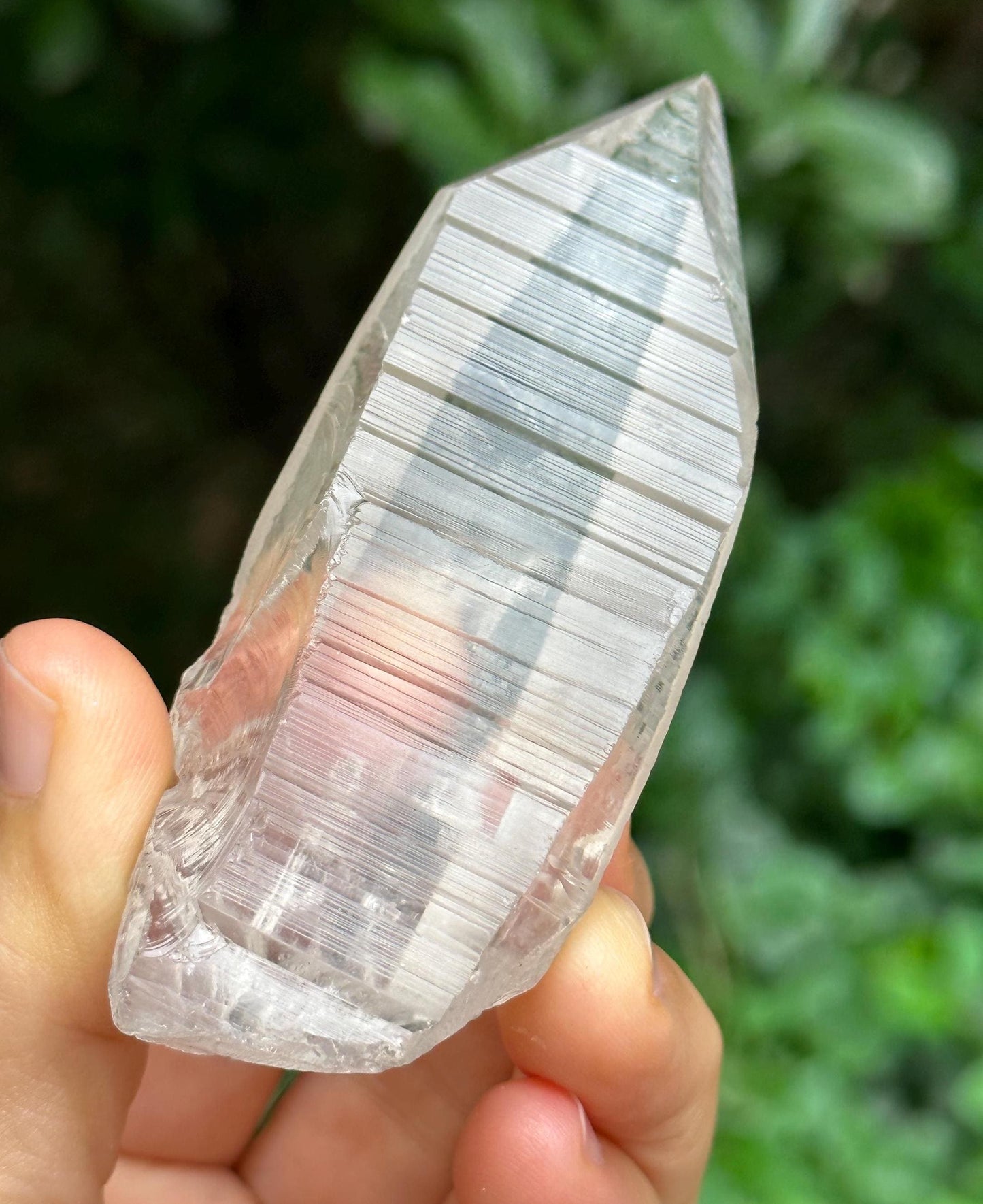 Rare Colombian Clear Lemurian Seeds Quartz Crystal/Clear Akashic Striation Energy Crystal/Reiki/Healing/Meditation-90 g