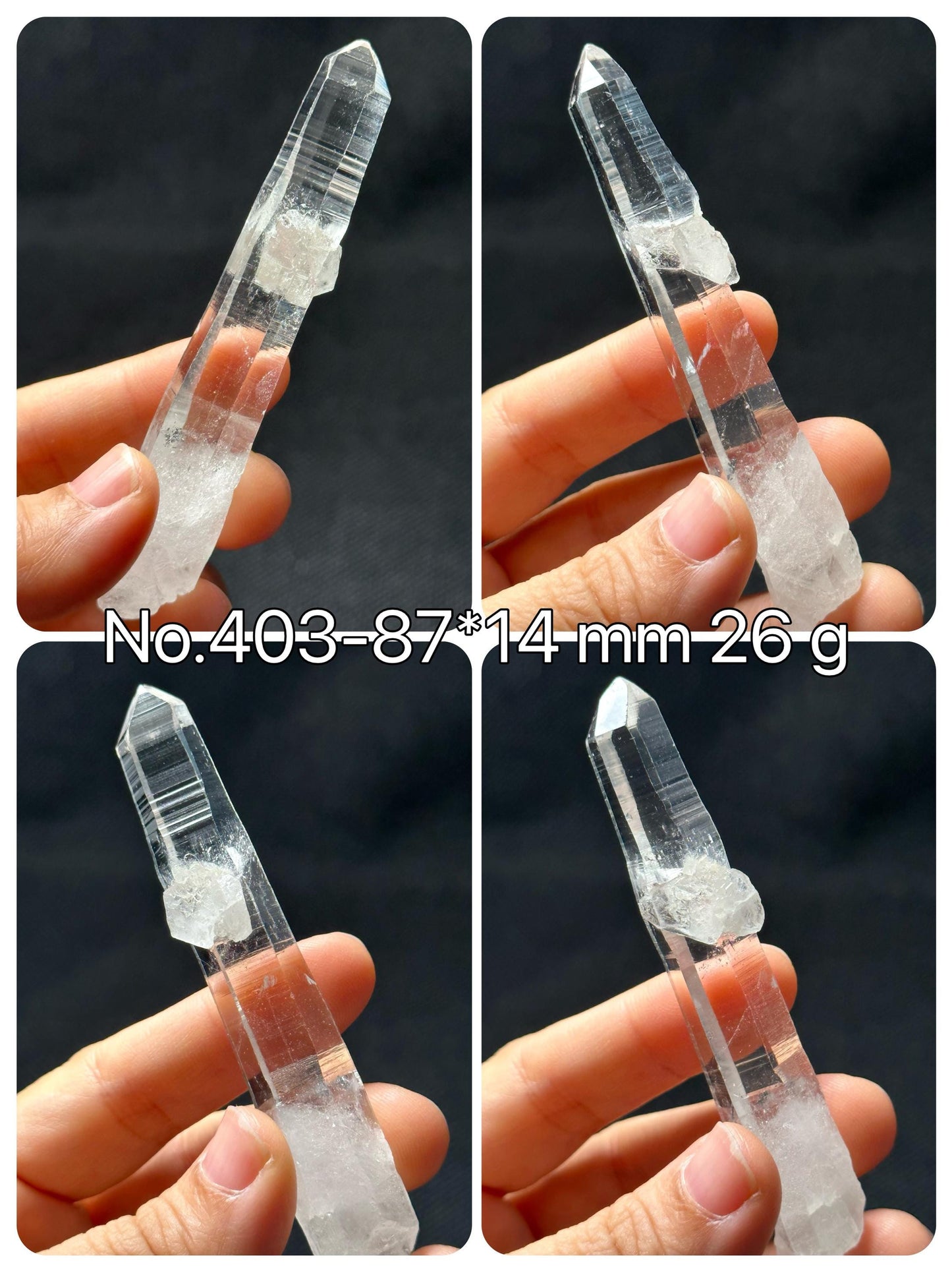 You Pick!Clear Lemurian Seed Quartz Crystal for Jewelry Making,Akashic Striation Crystal Beads-undrilled,Mediation,Reiki,Energy Crystal