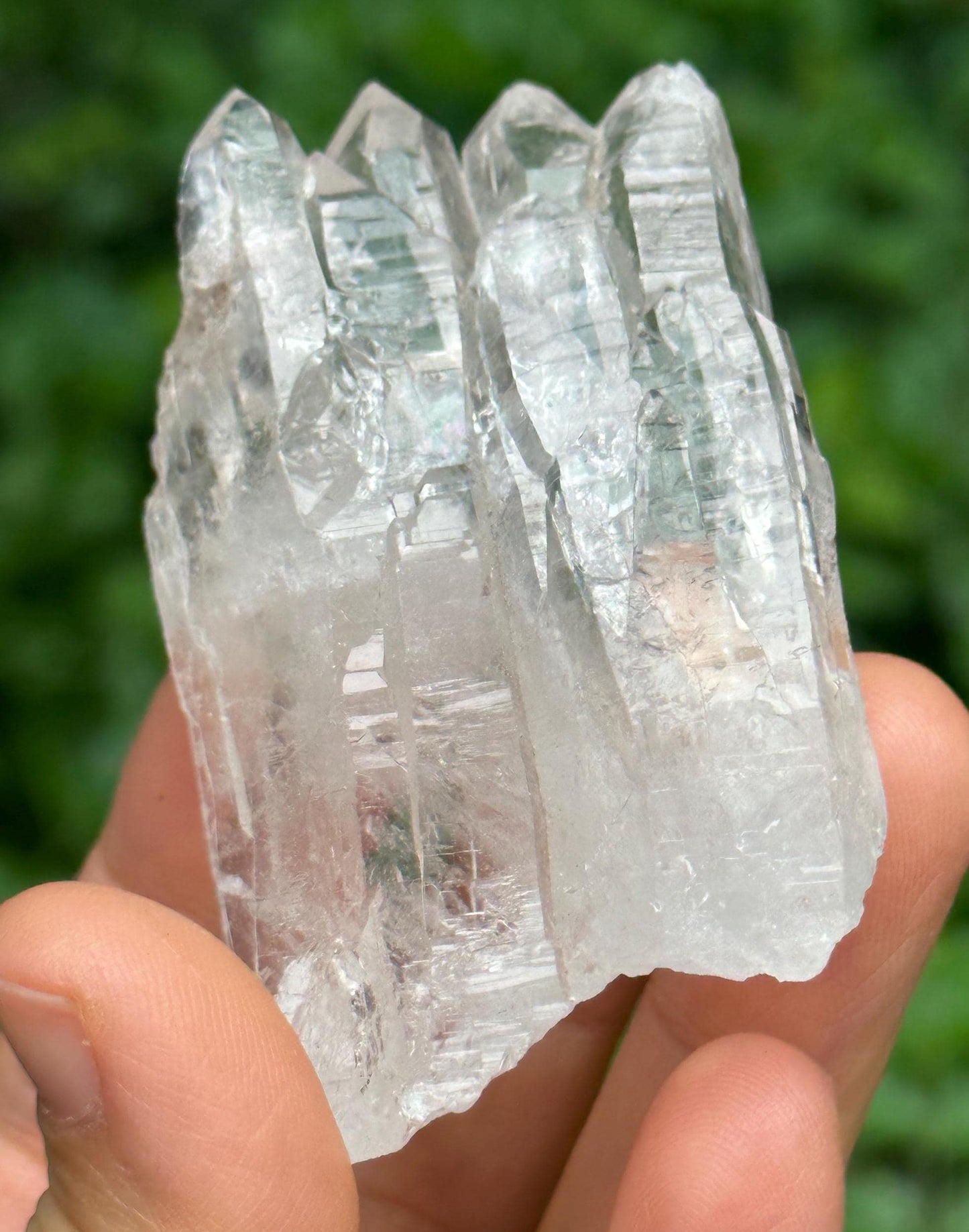 Shining Rainbow Himalayan Quartz Crystal Cluster from Pakistan/Crystal Healing/Meditation/Worry Stone-74 g