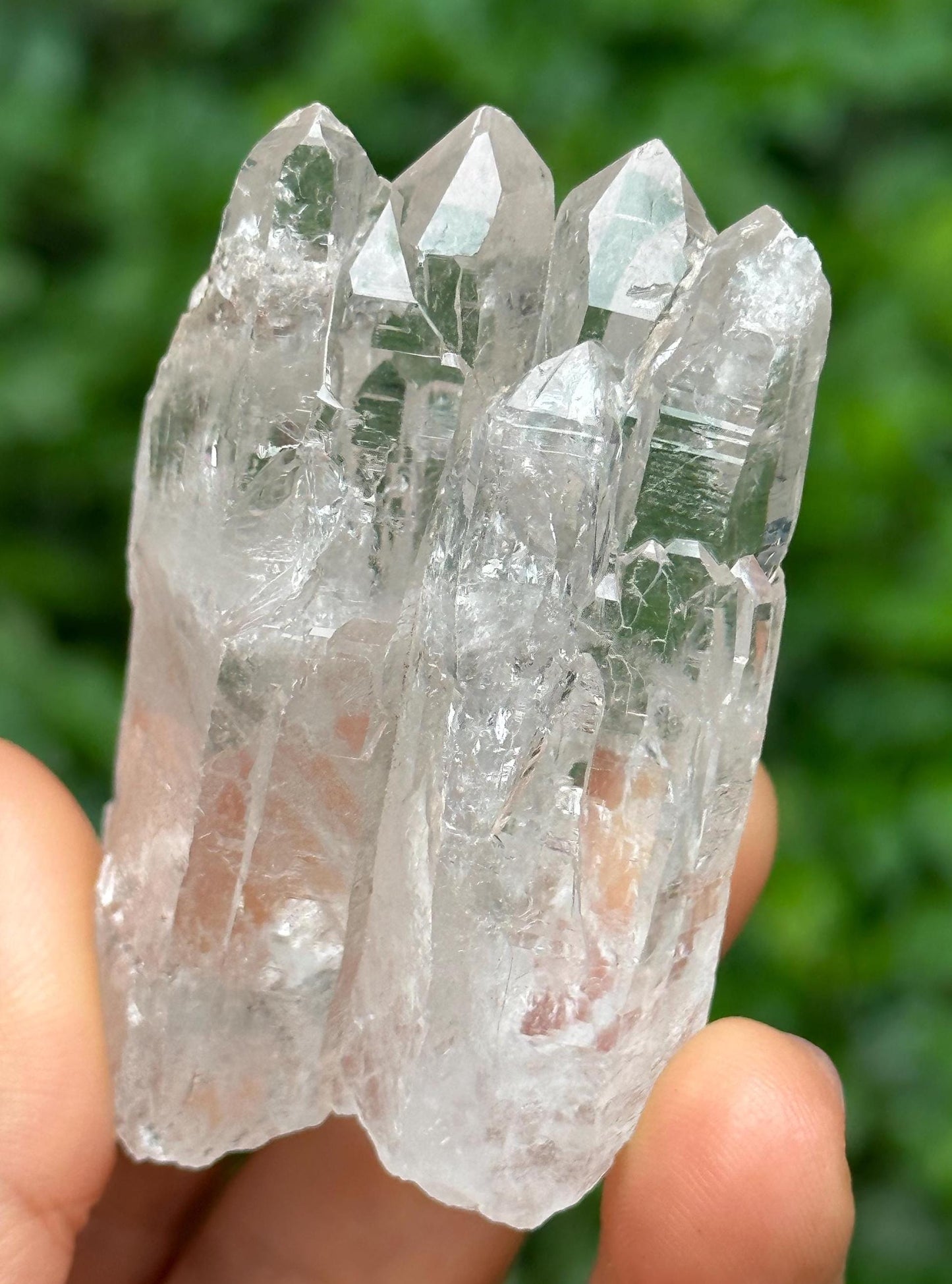 Shining Rainbow Himalayan Quartz Crystal Cluster from Pakistan/Crystal Healing/Meditation/Worry Stone-74 g