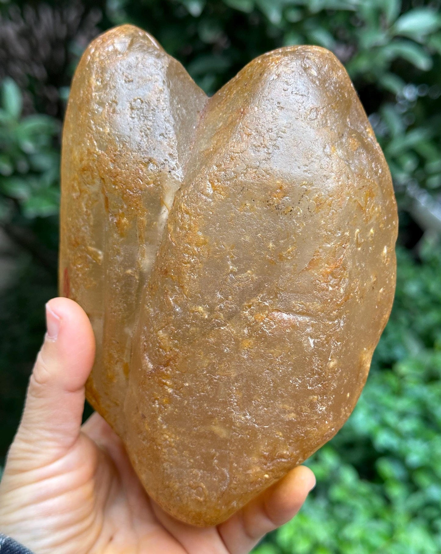 Natural Tantric Twins Golden Surface River Tumbled Quartz Crystal Point/Energy Crystal/Tangerine Quartz/Yellow Stone/Special gift-1760 g