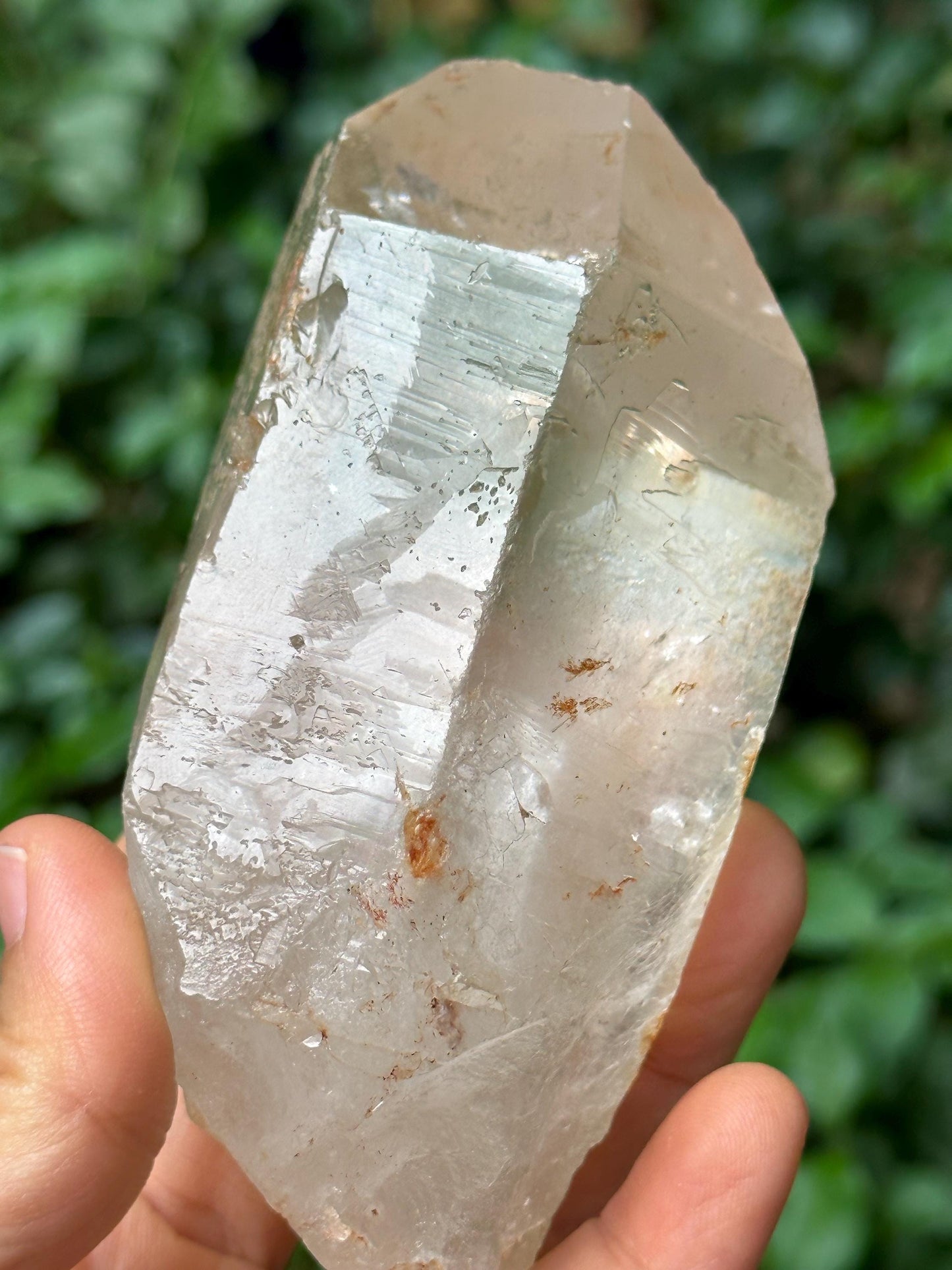 Rainbow Himalayan Record-keeper Quartz Crystal Point/Energy Crystal/Reiki/Healing/Meditation-338 g