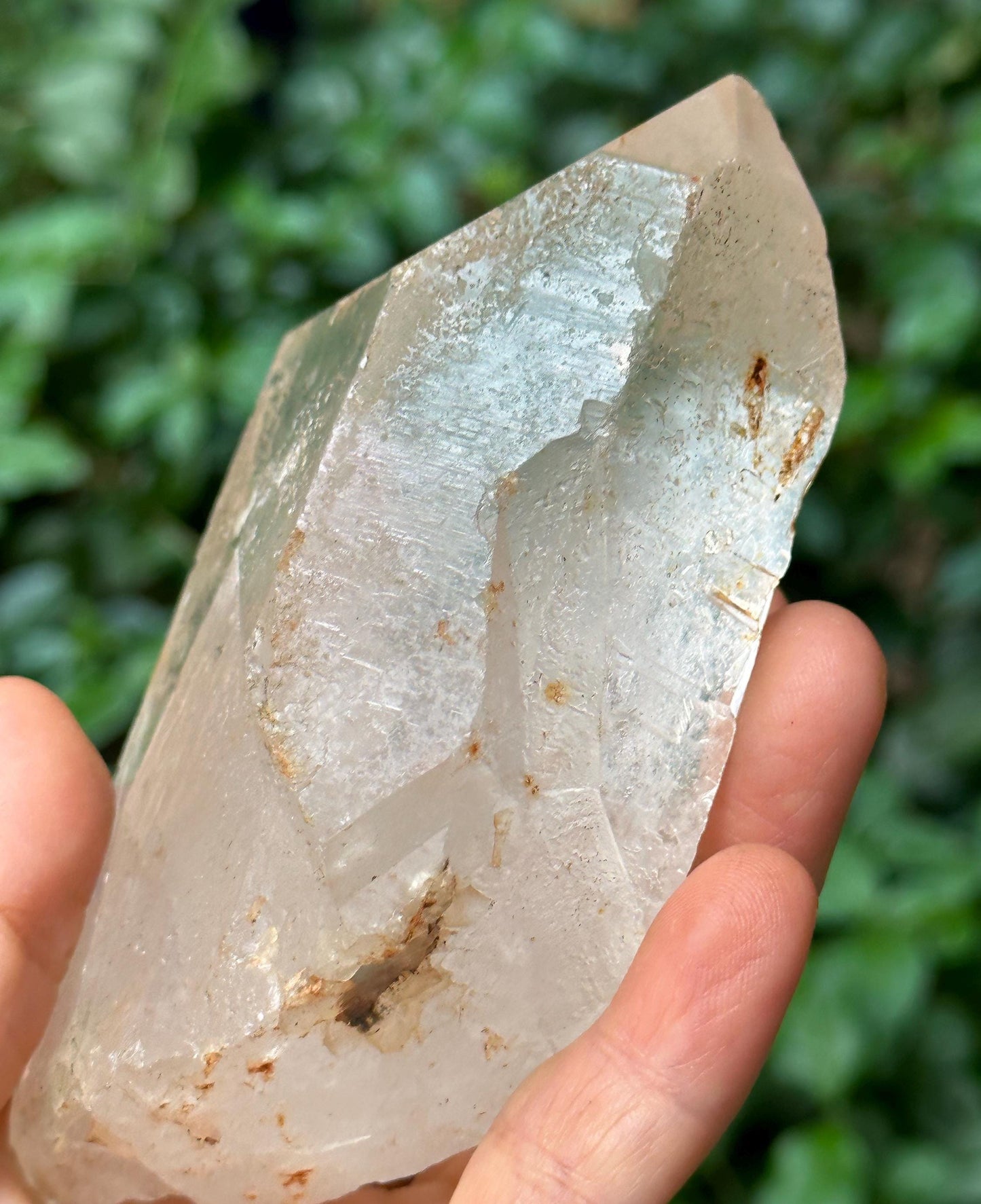 Rainbow Himalayan Record-keeper Quartz Crystal Point/Energy Crystal/Reiki/Healing/Meditation-338 g