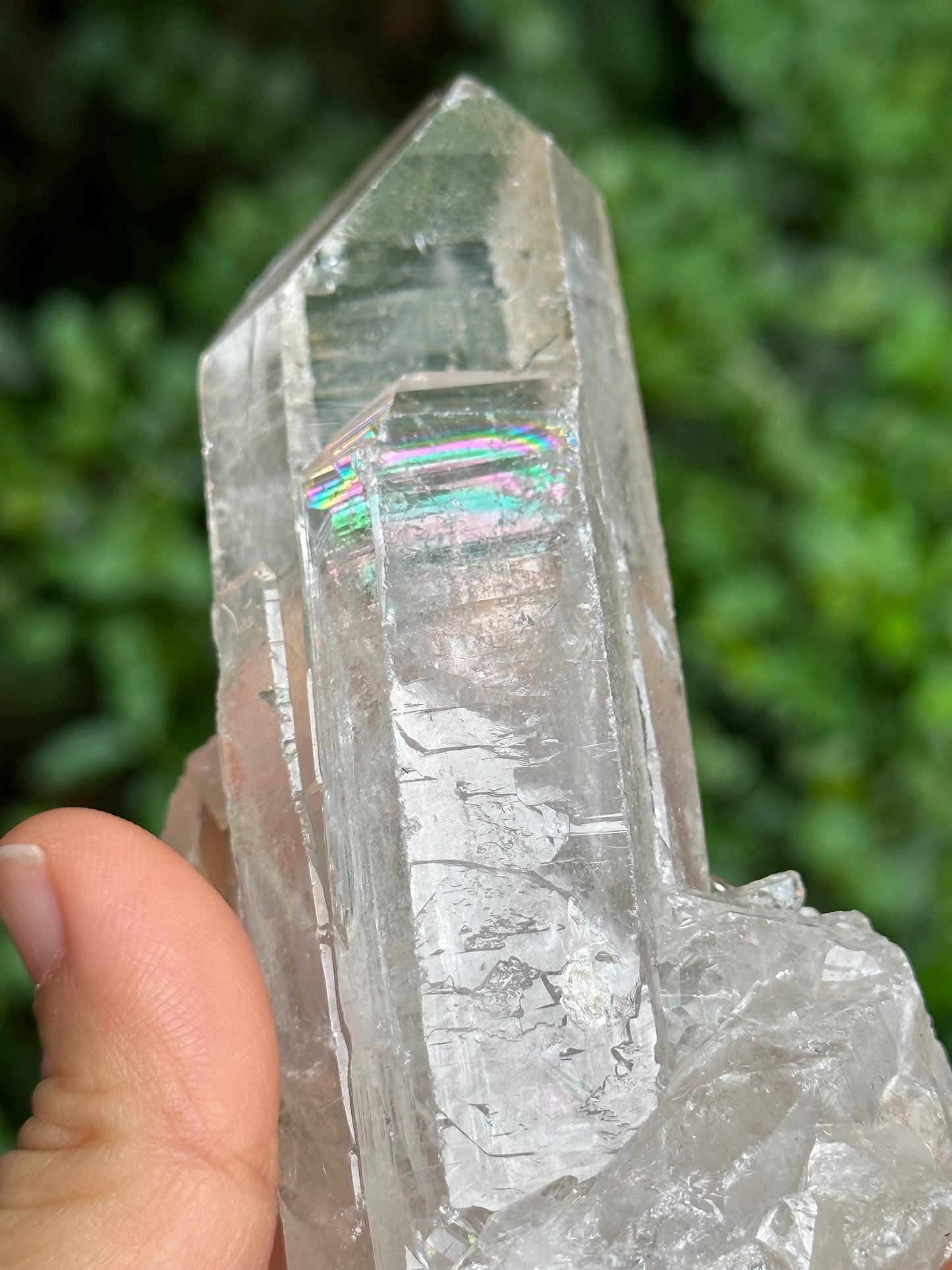 Clear Record-keeper Rainbow Quartz Crystal/Starbrary  Crystal/Energy/Reiki/Healing/Meditation/Crystal Collection -211 g