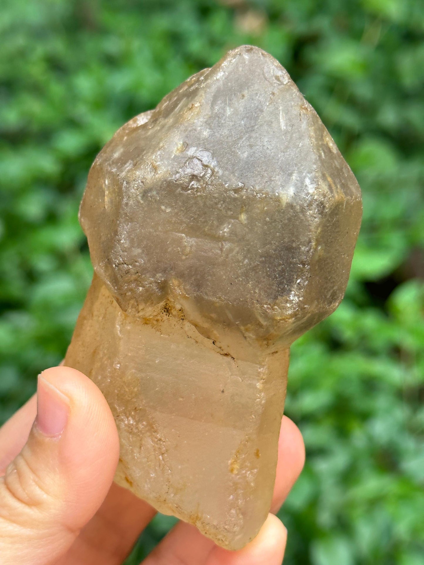 Natural Scepter Fenster Golden Surface River Tumbled Quartz Crystal Point/Energy Crystal/Tangerine Quartz/Yellow Stone/Special gift-238 g