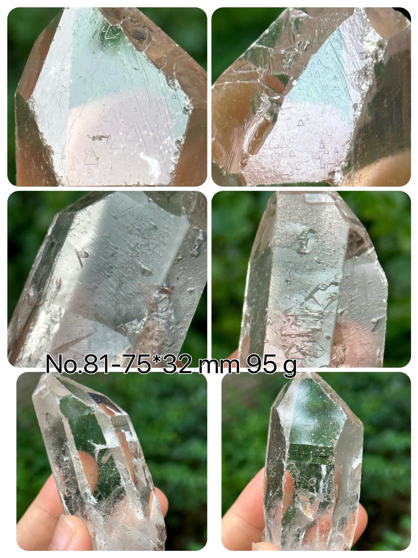 You Pick! Clear Himalayan Record-keeper Quartz Crystal/Triangle Record-keeper Marks Crystal/Energy Crystal/Reiki/Healing Crystal/Meditation