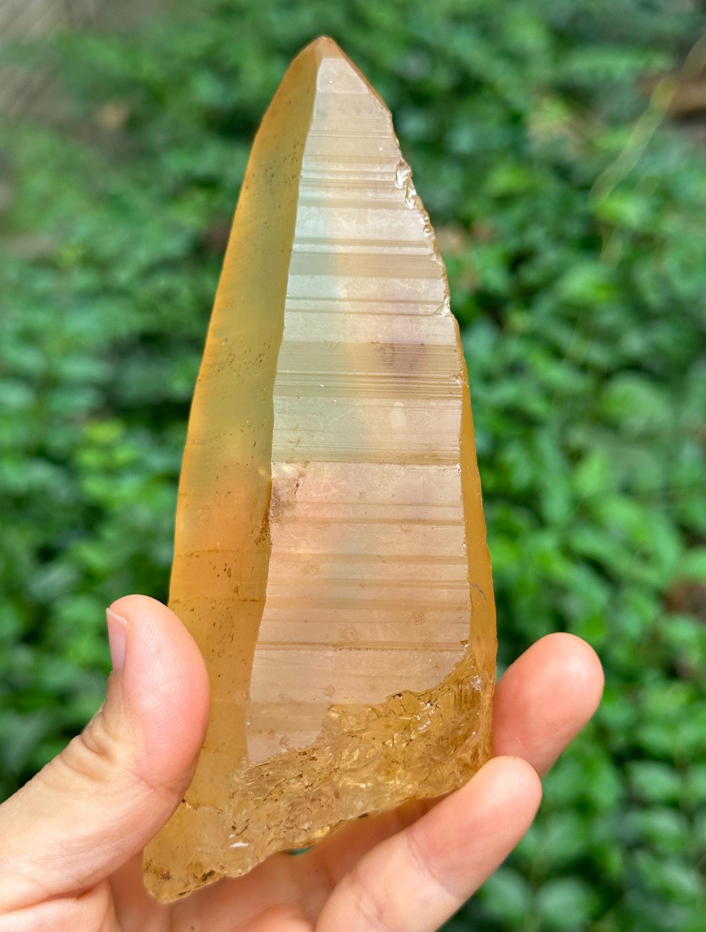 Rare Natural Golden Surface Lemurian Seeds Quartz Crystal Point/Golden Hematite Quartz/Tangerine Crystal/Special Gift/Mediation-343 g