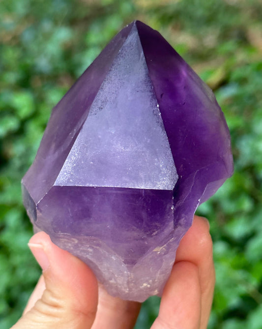 Natural High Level Raw Amethyst Quartz Single Crystal Point/Rough Amethyst Crystal Specimen/Super Energy Healing Crystals/Reiki-280 g