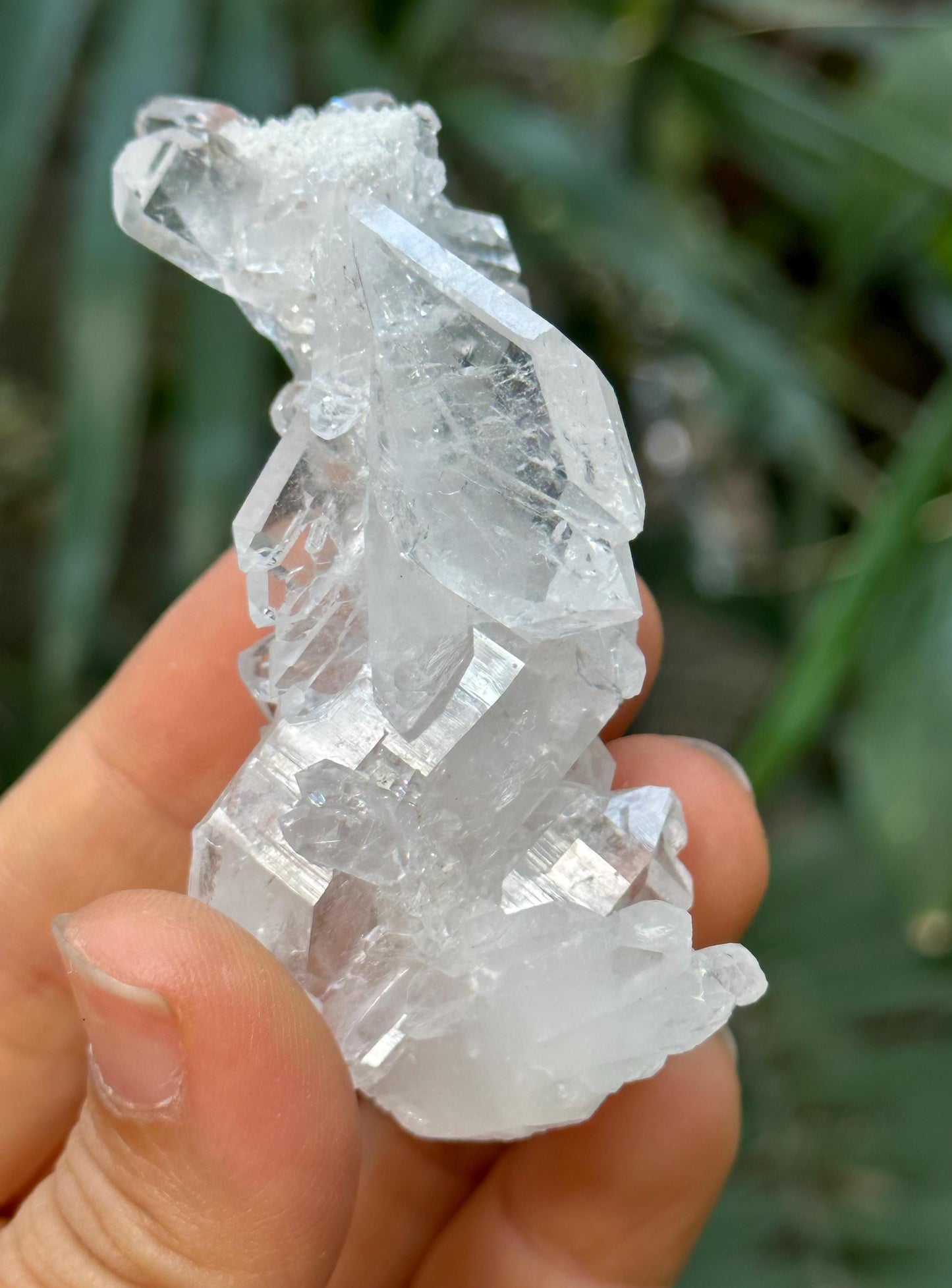 Clear Himalayan Faden Quartz Crystal from Pakistan/Double Terminated Crystal Cluster/Crystal Healing/Meditation/Worry Stone-54 g