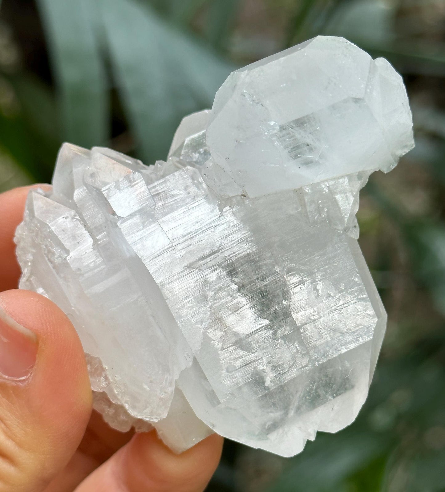 Shining Himalayan Faden Quartz Crystal from Pakistan/Double Terminated Crystal Cluster/Crystal Healing/Meditation/Worry Stone-82 g