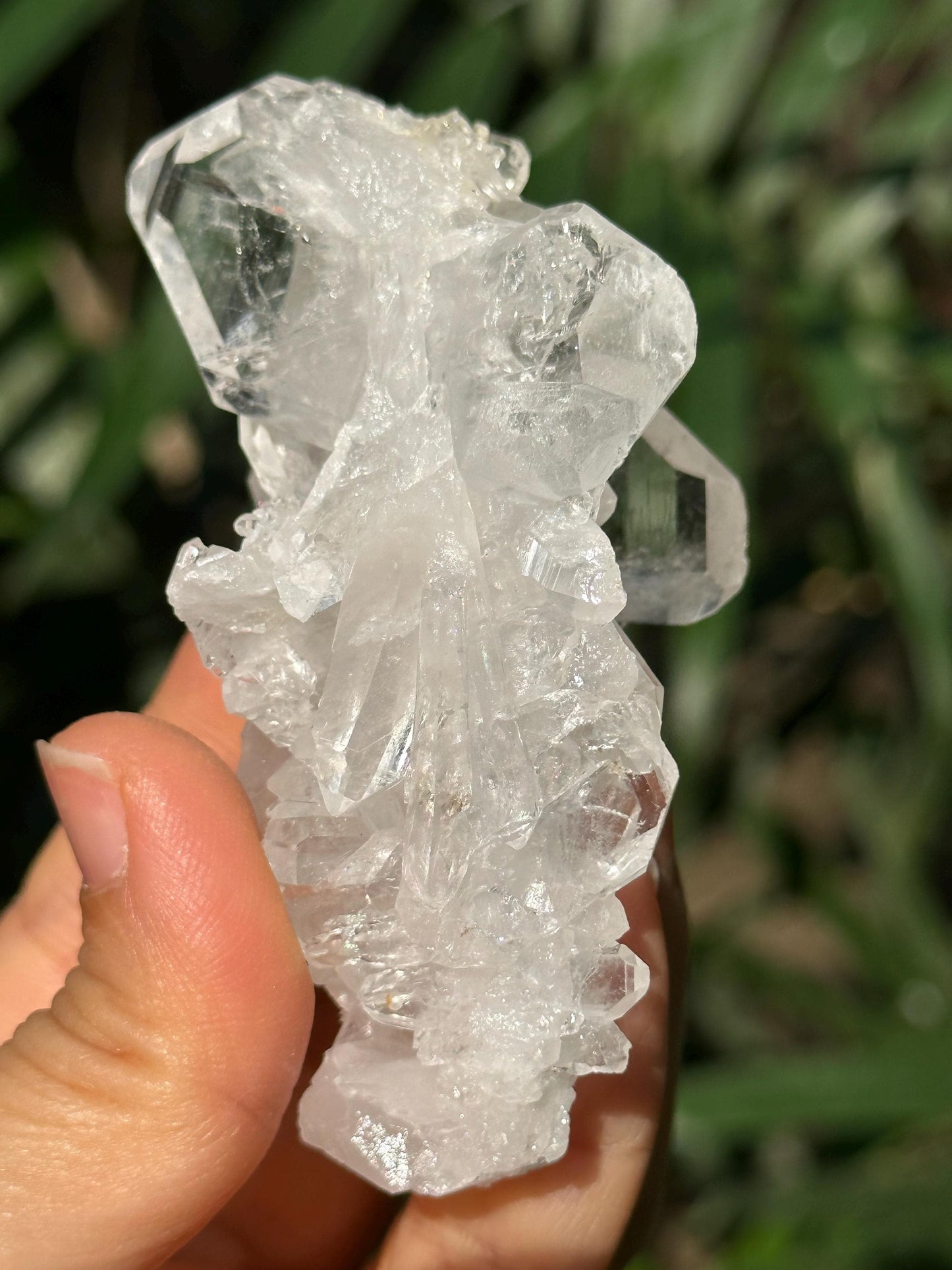 Himalayan Faden Quartz Crystal Double Terminated Tabular Crystal from Pakistan/Crystal Cluster/Crystal Healing/Meditation/Worry Stone-83 g