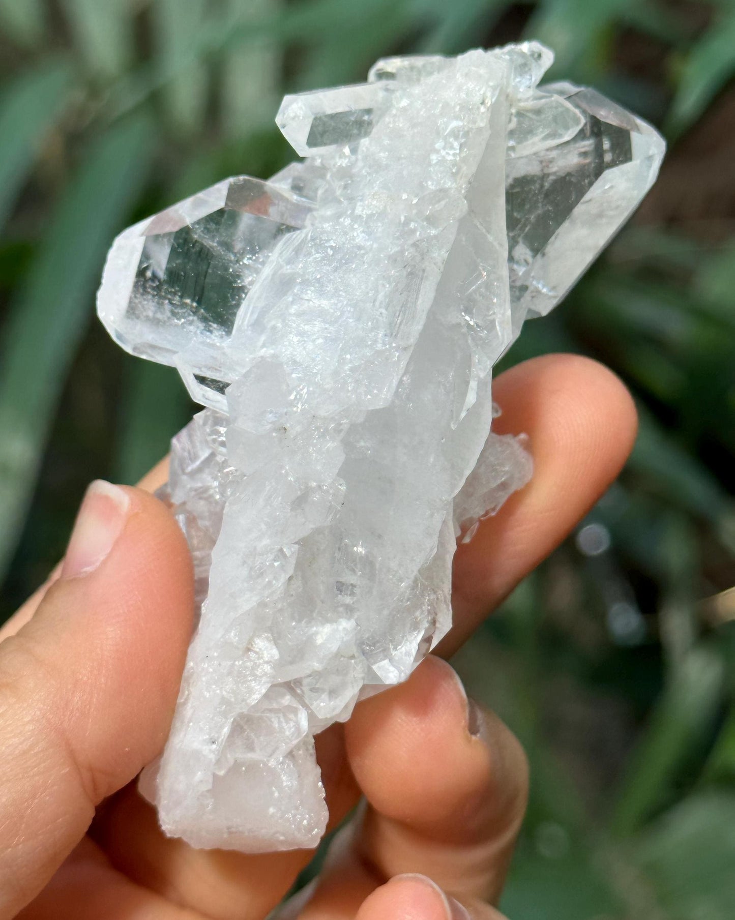 Himalayan Faden Quartz Crystal Double Terminated Tabular Crystal from Pakistan/Crystal Cluster/Crystal Healing/Meditation/Worry Stone-83 g