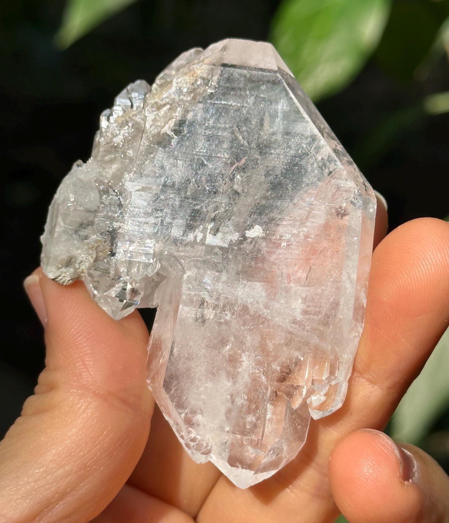 Himalayan Faden Quartz Crystal Double Terminated Tabular Crystal from Pakistan/Crystal Cluster/Crystal Healing/Meditation/Worry Stone-49 g