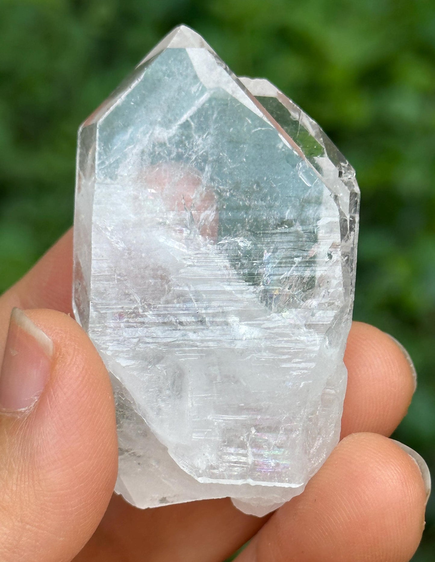 Himalayan Faden Quartz Crystal Double Terminated Tabular Crystal from Pakistan/Crystal Cluster/Crystal Healing/Meditation/Worry Stone-36 g