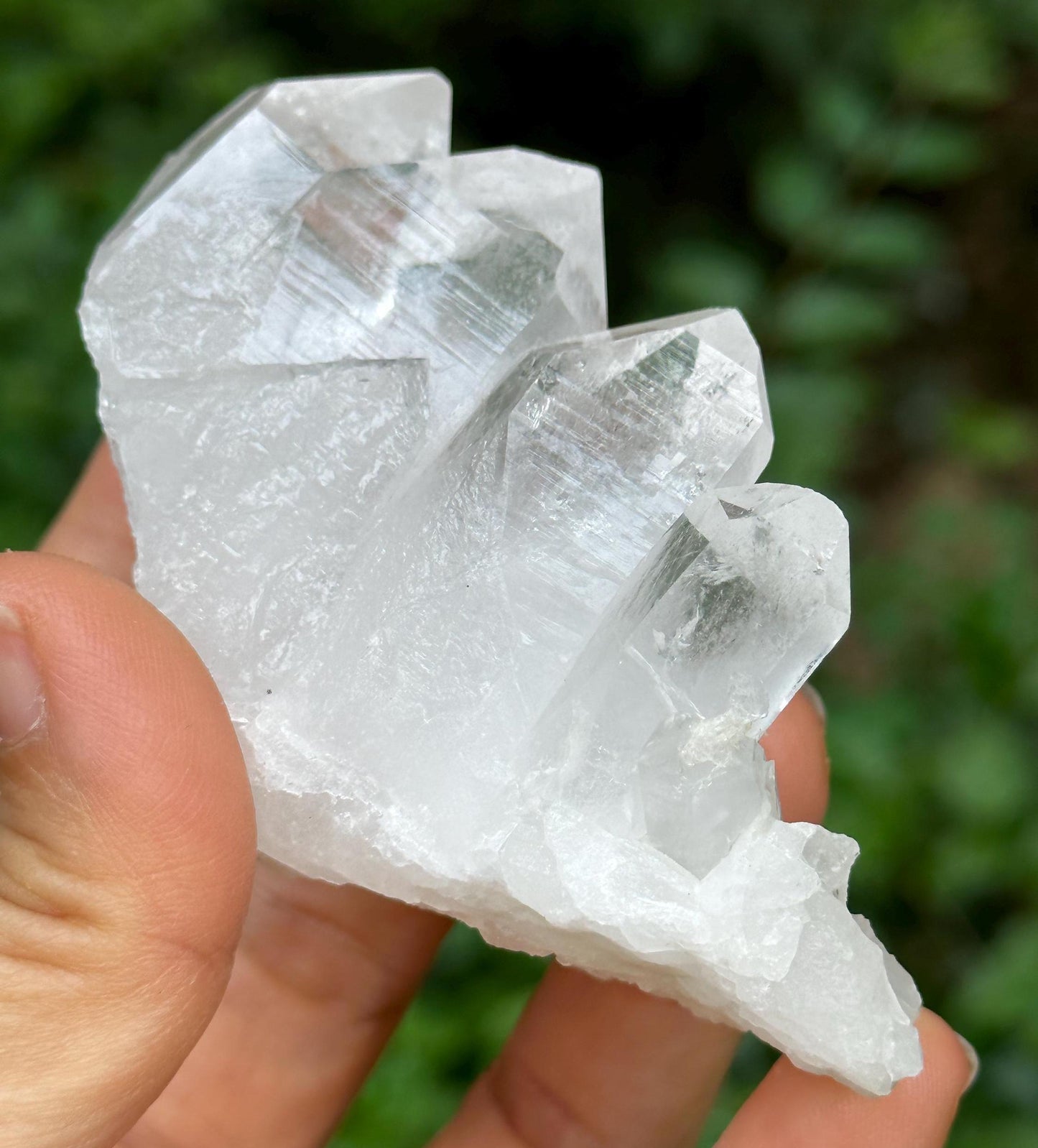 Tabular Rainbow Himalayan Faden Quartz Crystal Cluster from Pakistan/Crystal Healing/Meditation/Worry Stone-100 g