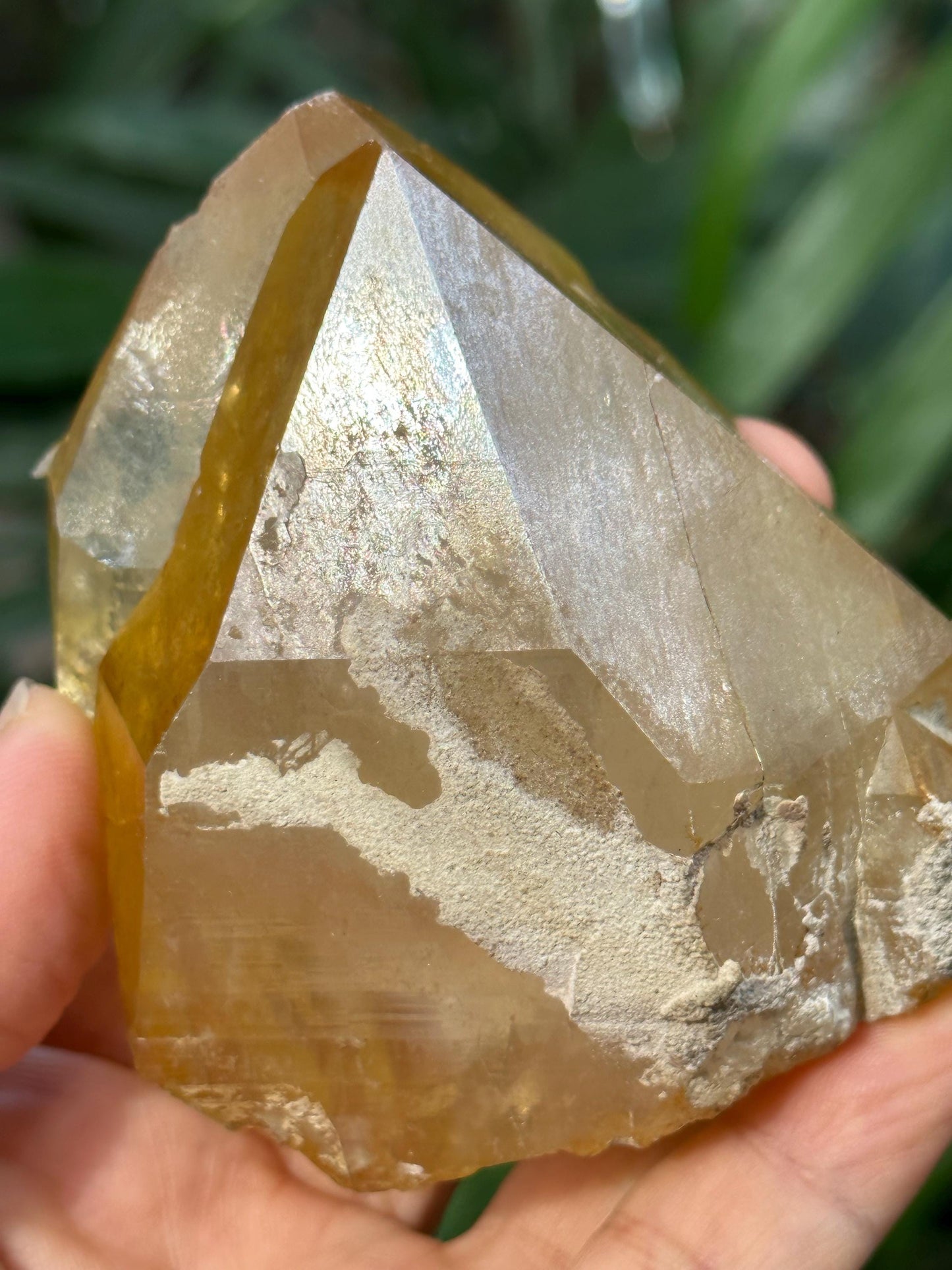 Rare Twins Rainbow Golden Himalayan Quartz Natural Aura Crystal/Tibet Energy Crystal/Reiki/Healing/Meditation/Collection/Specimen-219 g