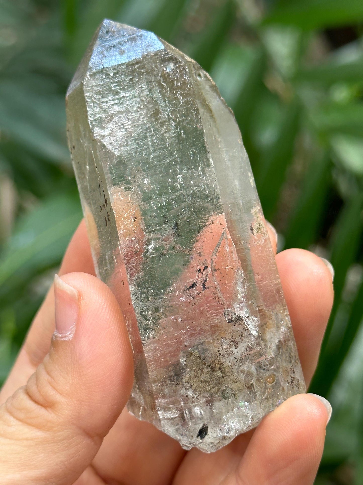 Natural Macro-mosaic Clear Himalayan Quartz Rainbow Crystal/Tibet Energy Crystal/Reiki/Healing/Meditation/Collection/Specimen-100 g