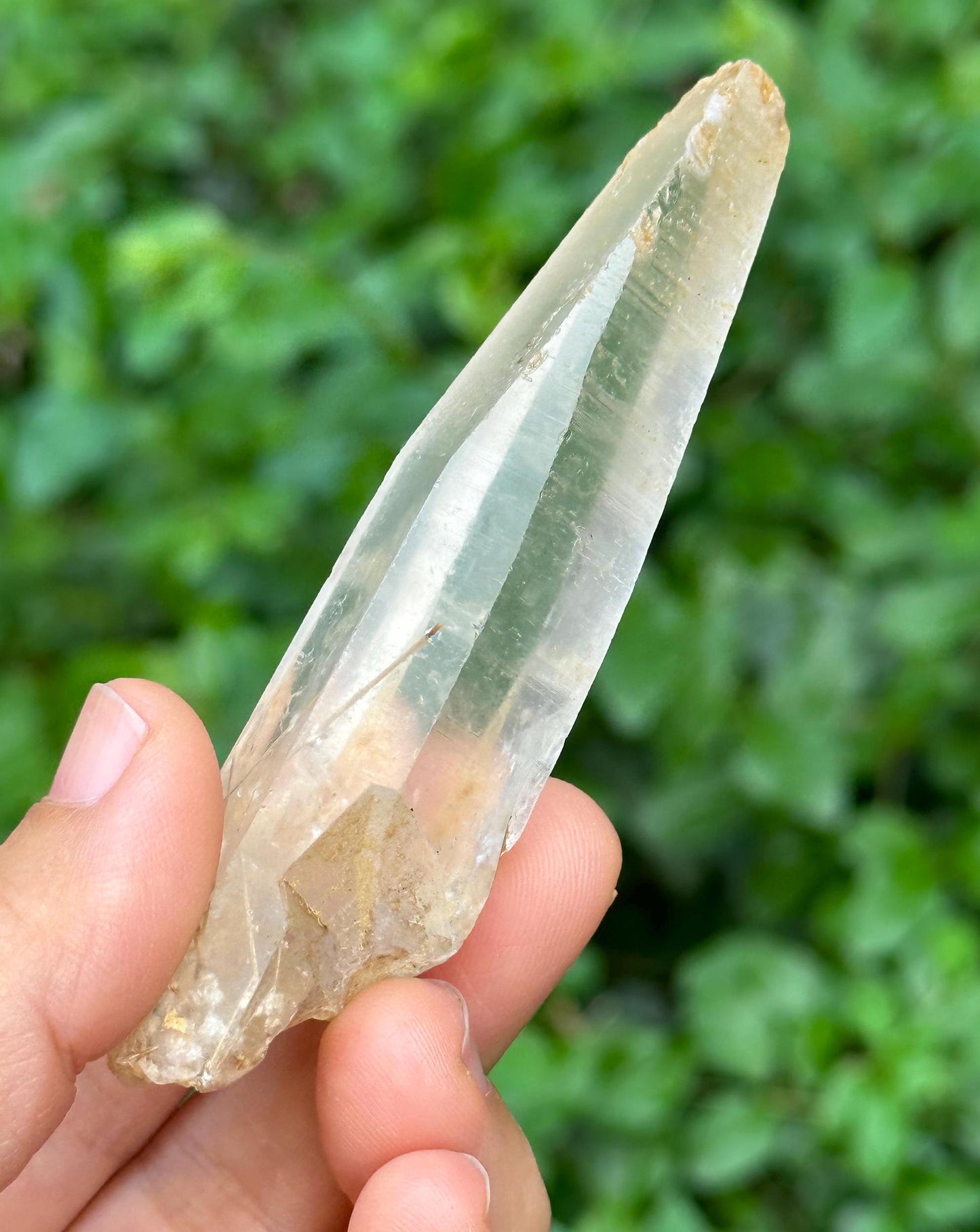 Clear Himalayan Lemurian Laser Quartz Crystal Wand Tourmaline Included/Energy/Crystal Reiki/Healing/Meditation/Crystal Collection-54 g