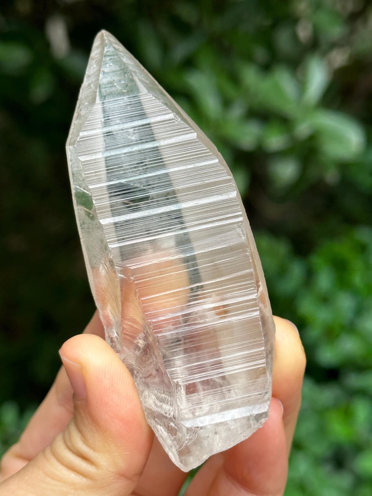 Rare Colombian Clear Lemurian Seeds Quartz Crystal/Clear Akashic Striation Energy Crystal/Reiki/Healing/Meditation-90 g