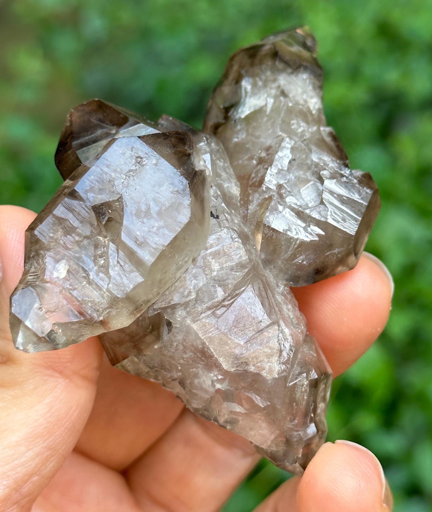 Rare Elestial Double Terminated Smoky Quartz Crystal Cluster/Castle Cathedral Crystal Specimen/Crystal Healing-86 g