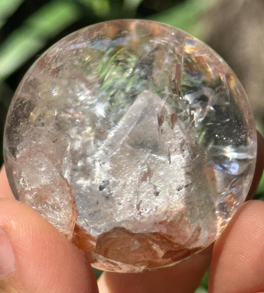 Clear Inner Child Crystal Quartz Crystal Sphere/Clear Inner Crystal/Inclusion Quartz Crystal/Energy Crystal/Special Gift/Meditation-42 mm