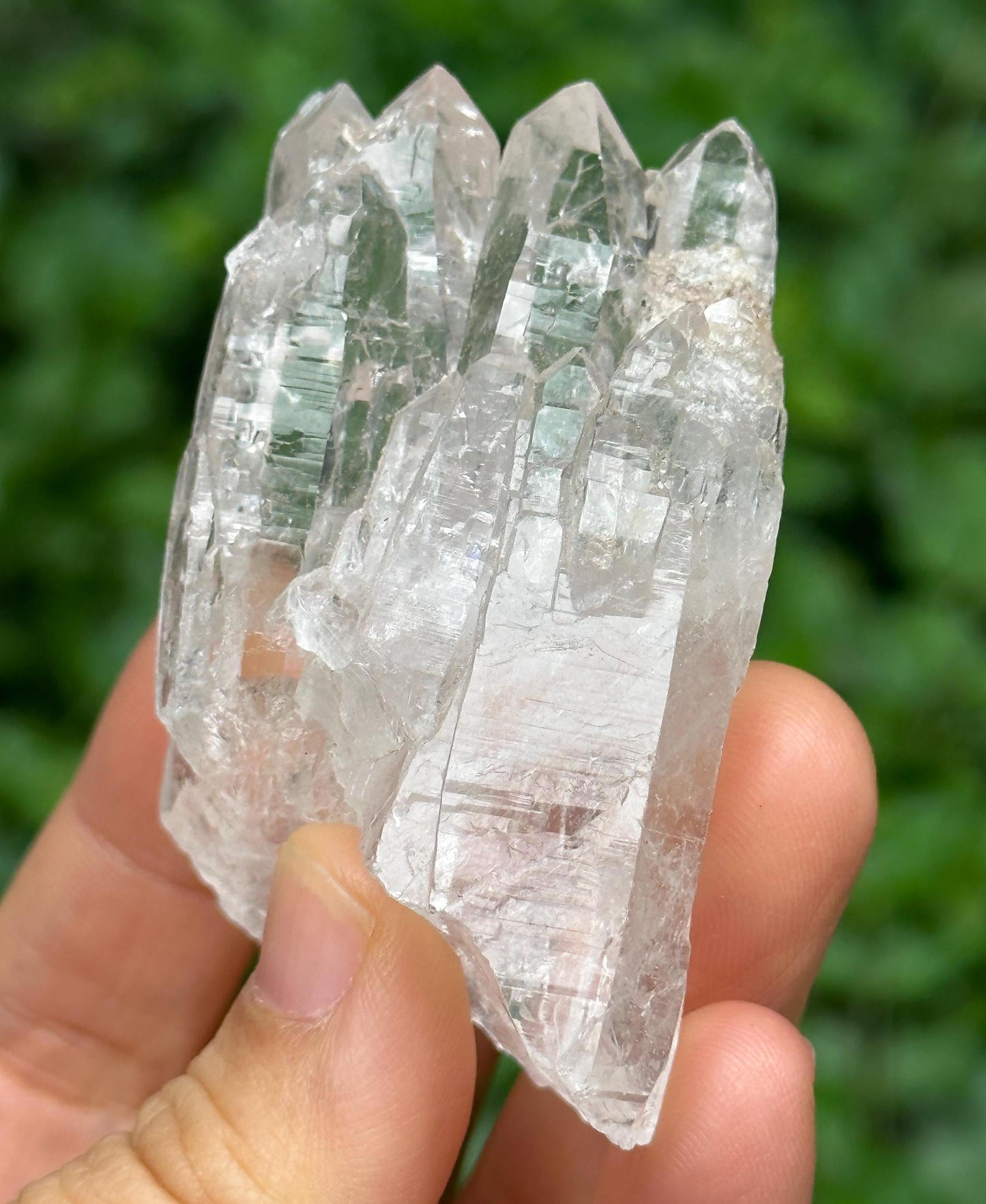 Shining Rainbow Himalayan Quartz Crystal Cluster from Pakistan/Crystal Healing/Meditation/Worry Stone-74 g