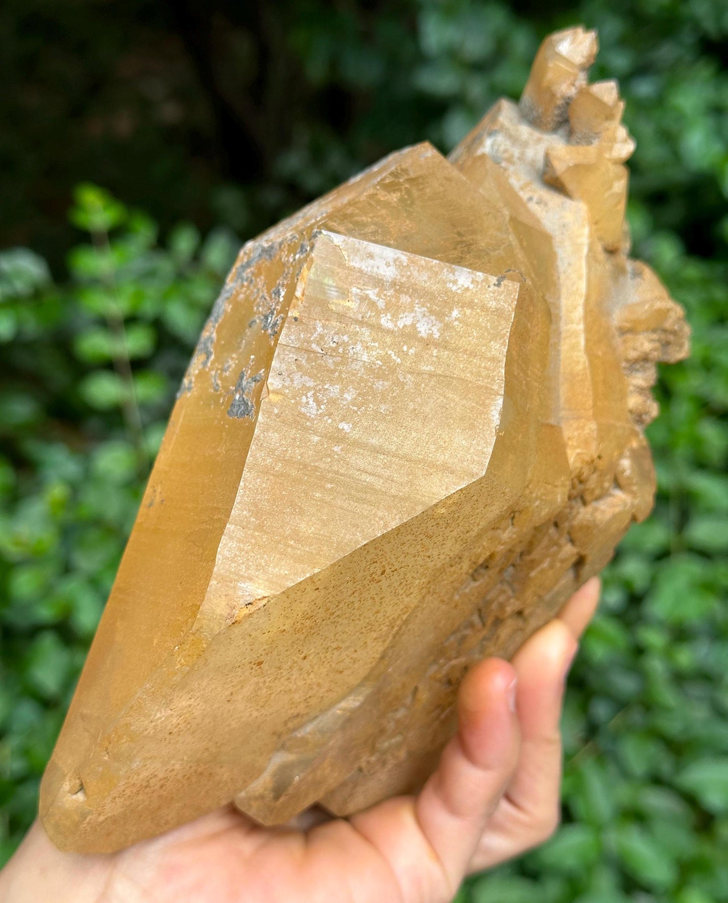 Golden Rainbow Himalayan Double Terminated Aura Quartz Crystal/Tibet Energy Crystal/Reiki/Healing/Meditation/Collection/Specimen-1416 g